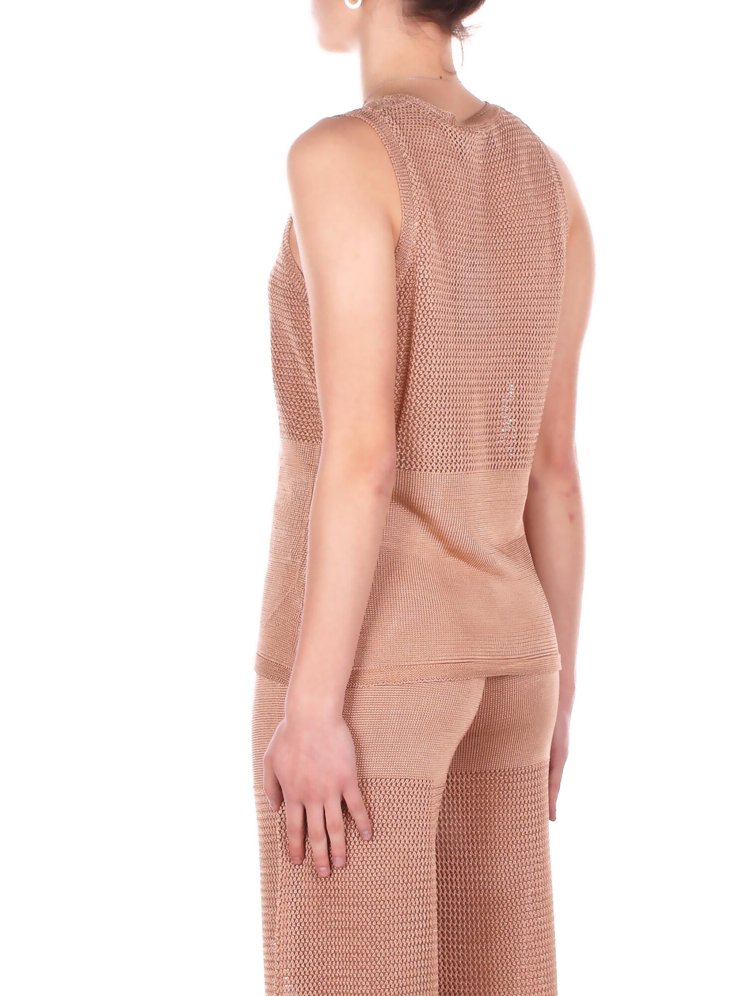 Image of BLUGIRL BLUMARINE Donna Maglia RA6034MA87R X0768 Top maglia visc. lucida sand d Beige