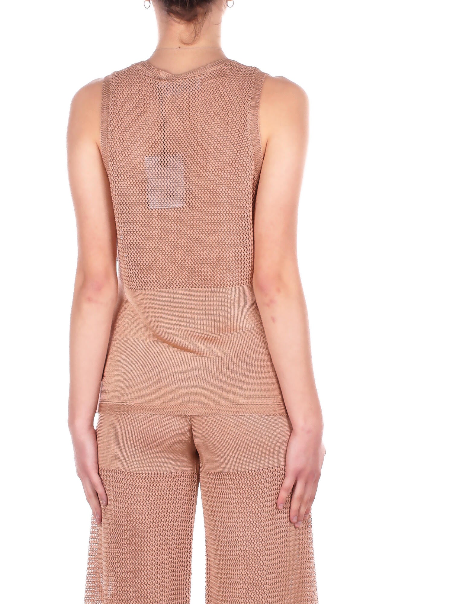 BLUGIRL BLUMARINE Donna Maglia RA6034MA87R X0768 Top maglia visc. lucida sand d Beige