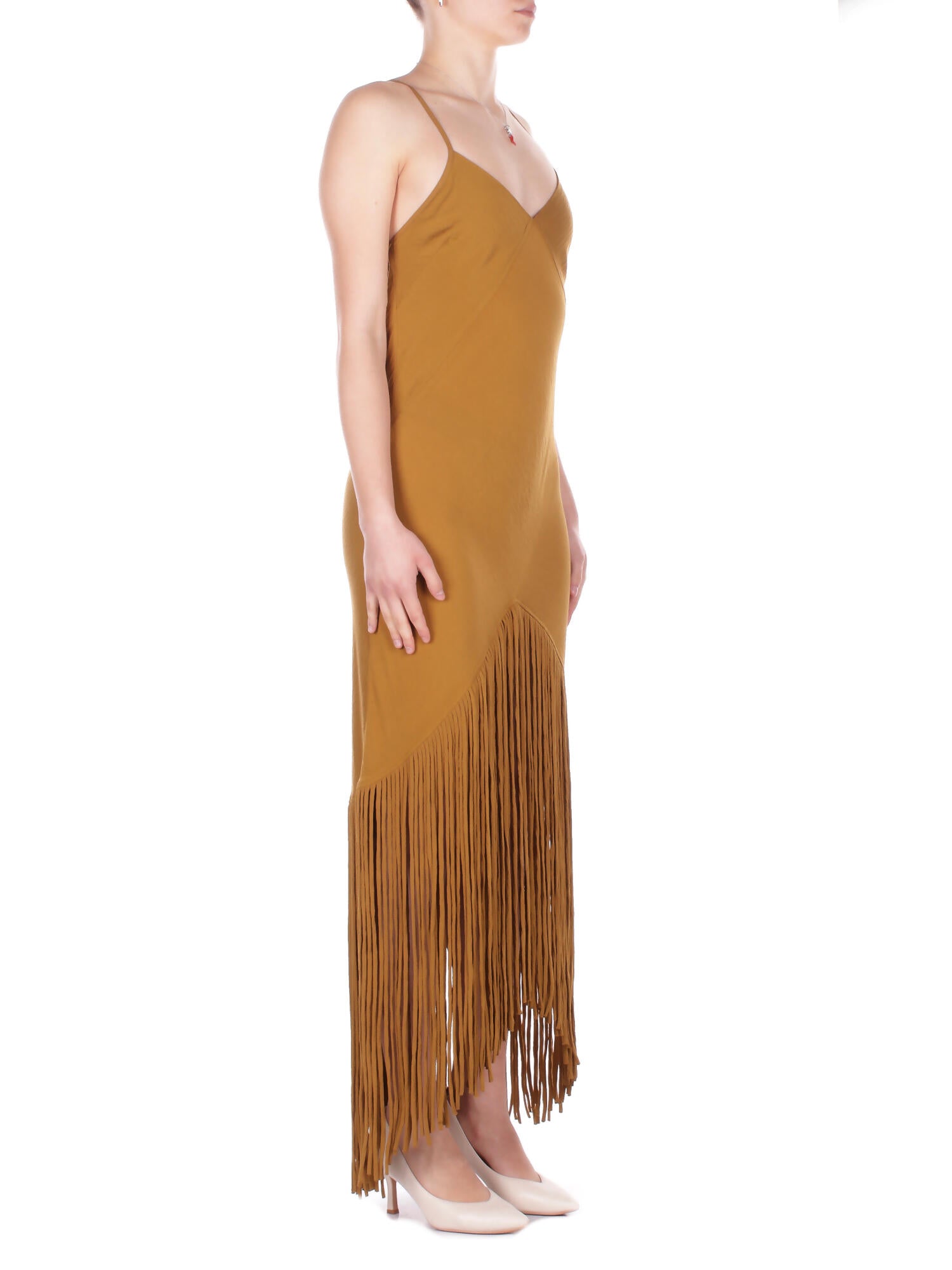 Image of PINKO Donna Abito 106825A3AY L25 Badia abito tela viscosa Bronzo