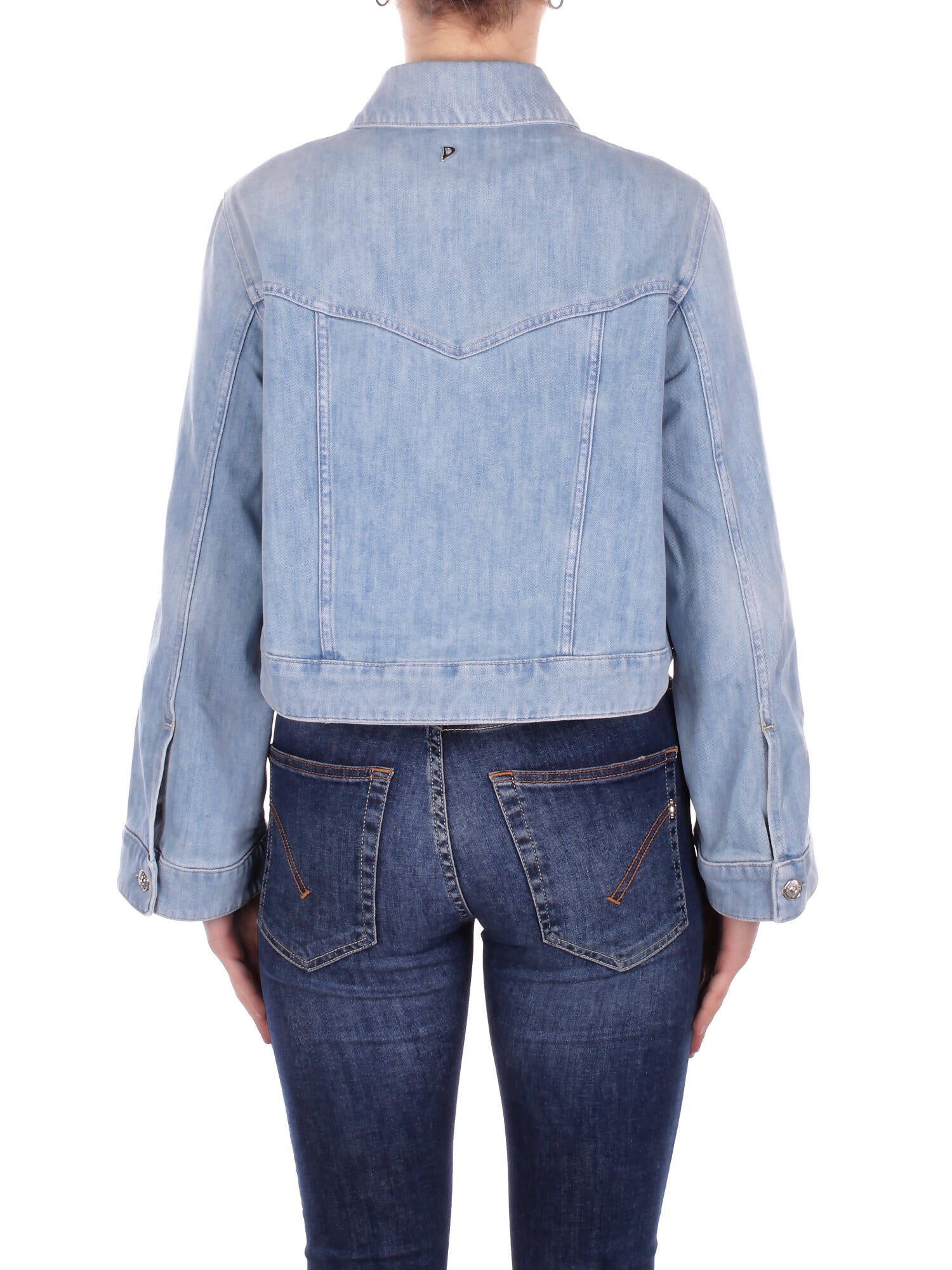 Image of DONDUP Donna Giubbotto DJ753DS0107D 800 Giubbino regular in dnm Denim blu