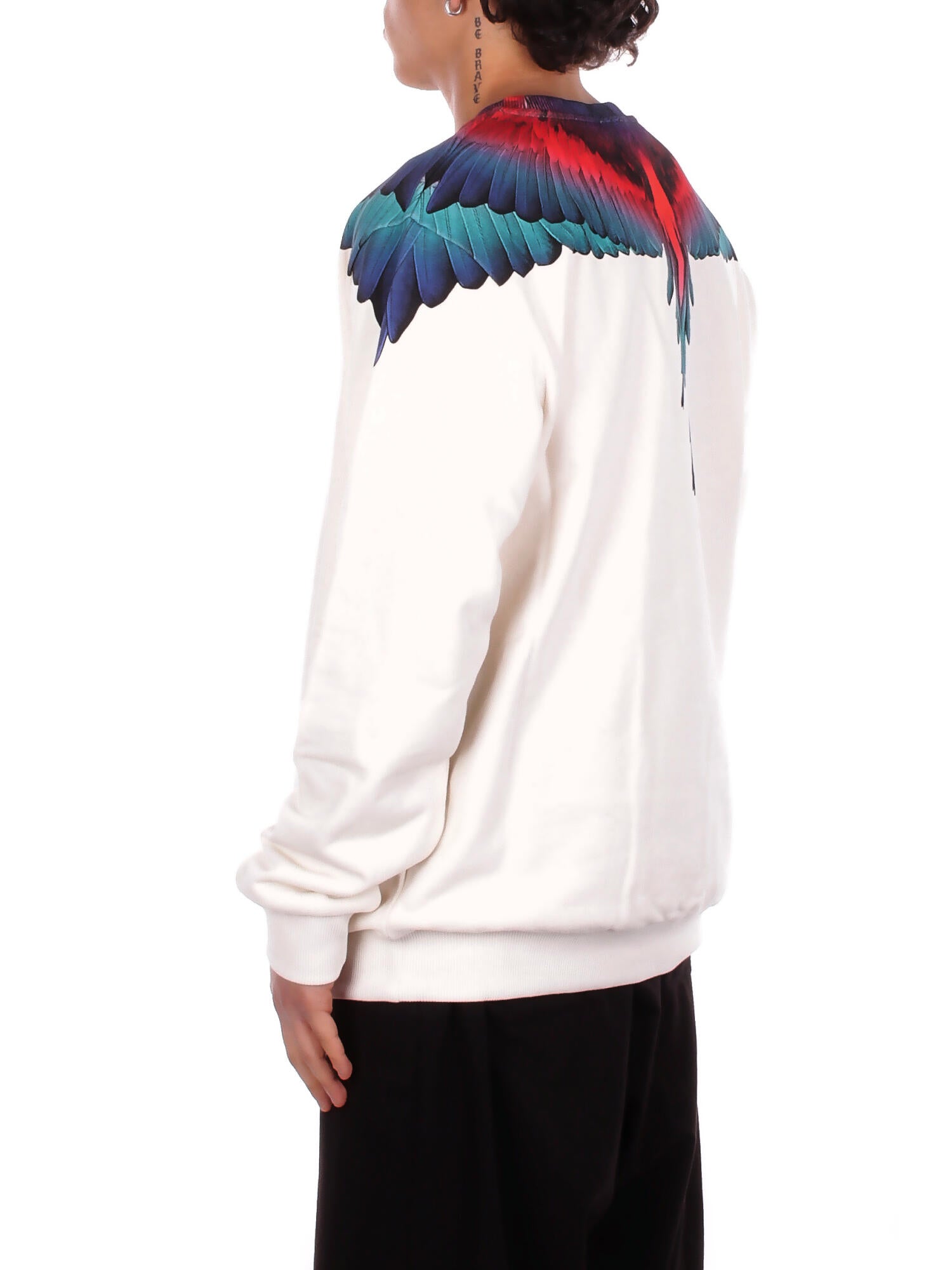 Image of MARCELO BURLON COUNTY OF MILAN Uomo Felpa S6CMMASW028 412 Sweatshirt man Coconut