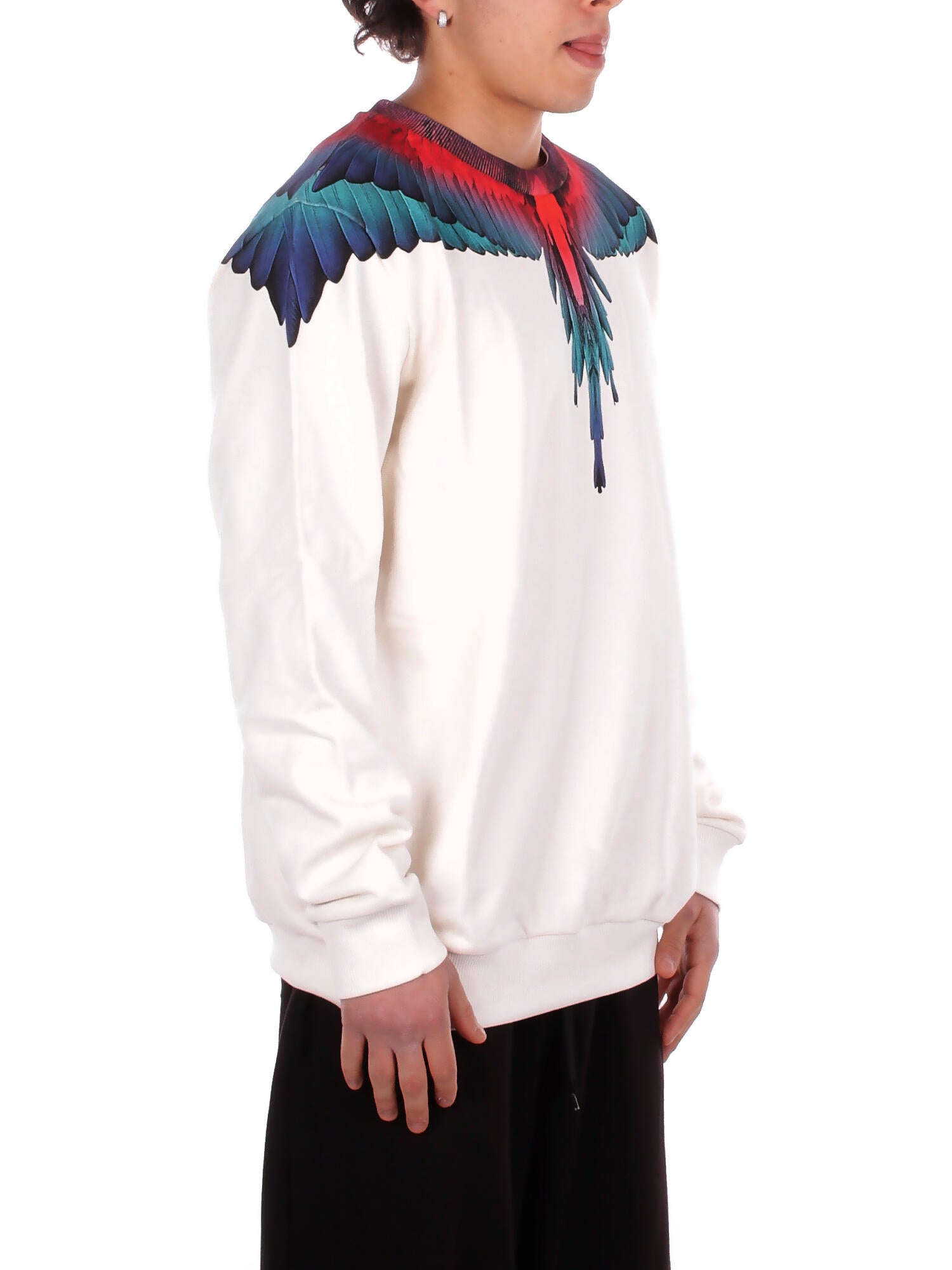 Image of MARCELO BURLON COUNTY OF MILAN Uomo Felpa S6CMMASW028 412 Sweatshirt man Coconut