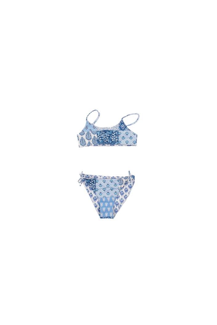 MC2 SAINT BARTH Bambina Costume da bagno JAI0004 03892H 3161 Jaiden double radical patch fl Azzurro