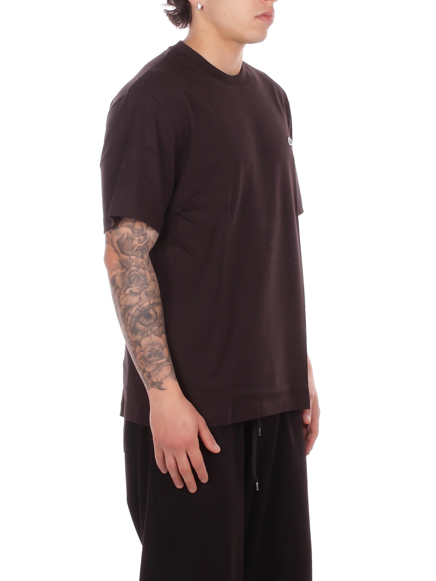 Image of LACOSTE Uomo T-shirt TH7318 3LA Tee shirt Marrone
