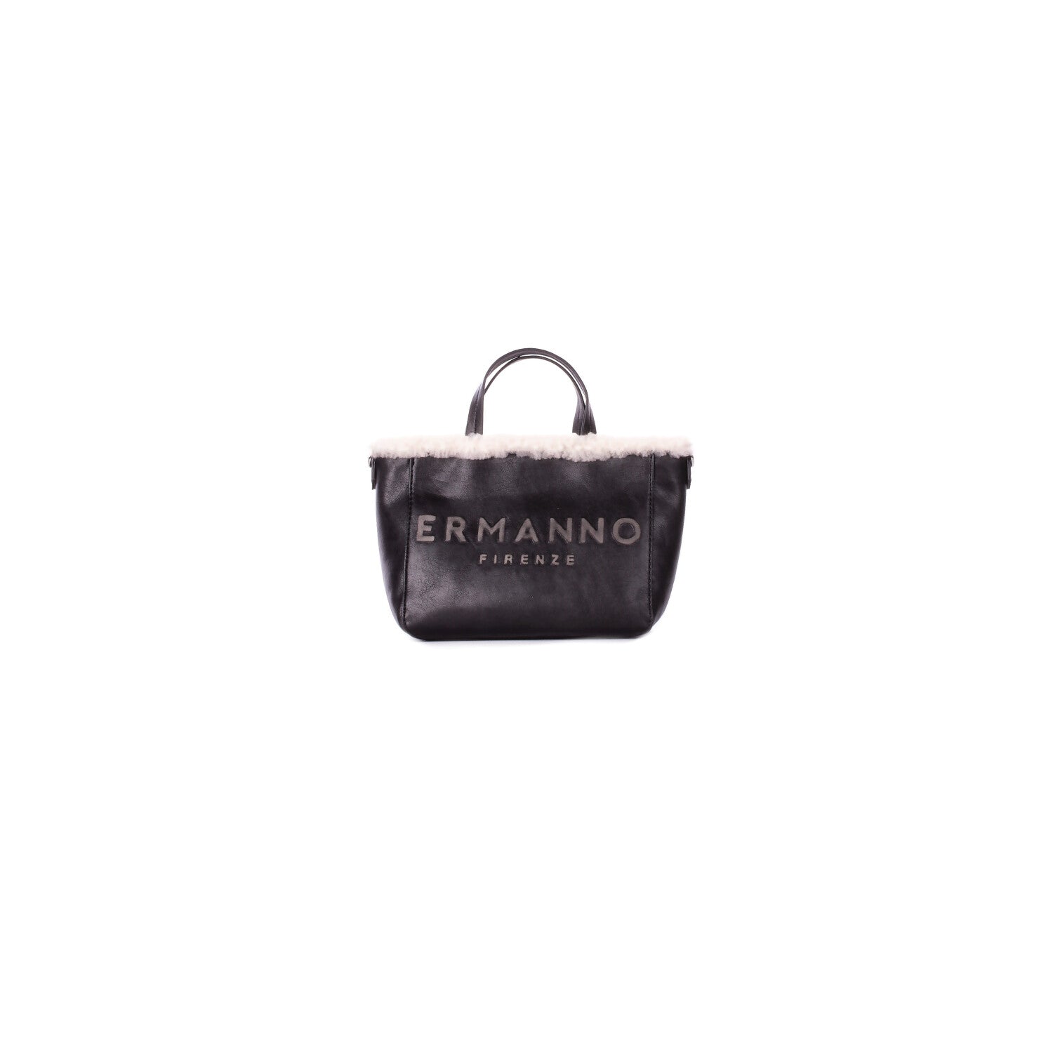 ERMANNO SCERVINO Donna Borsa 12401989 BLACK Small tote vanessa fur Black