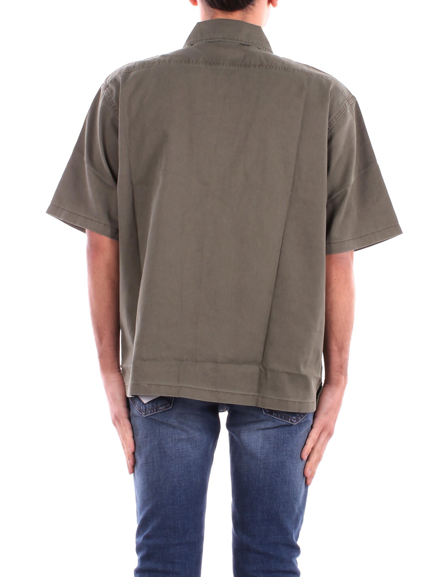 DICKIES Uomo Camicia DK0A4Z7Q MGR1 Unionville gd work shirt ss mi Verde militare
