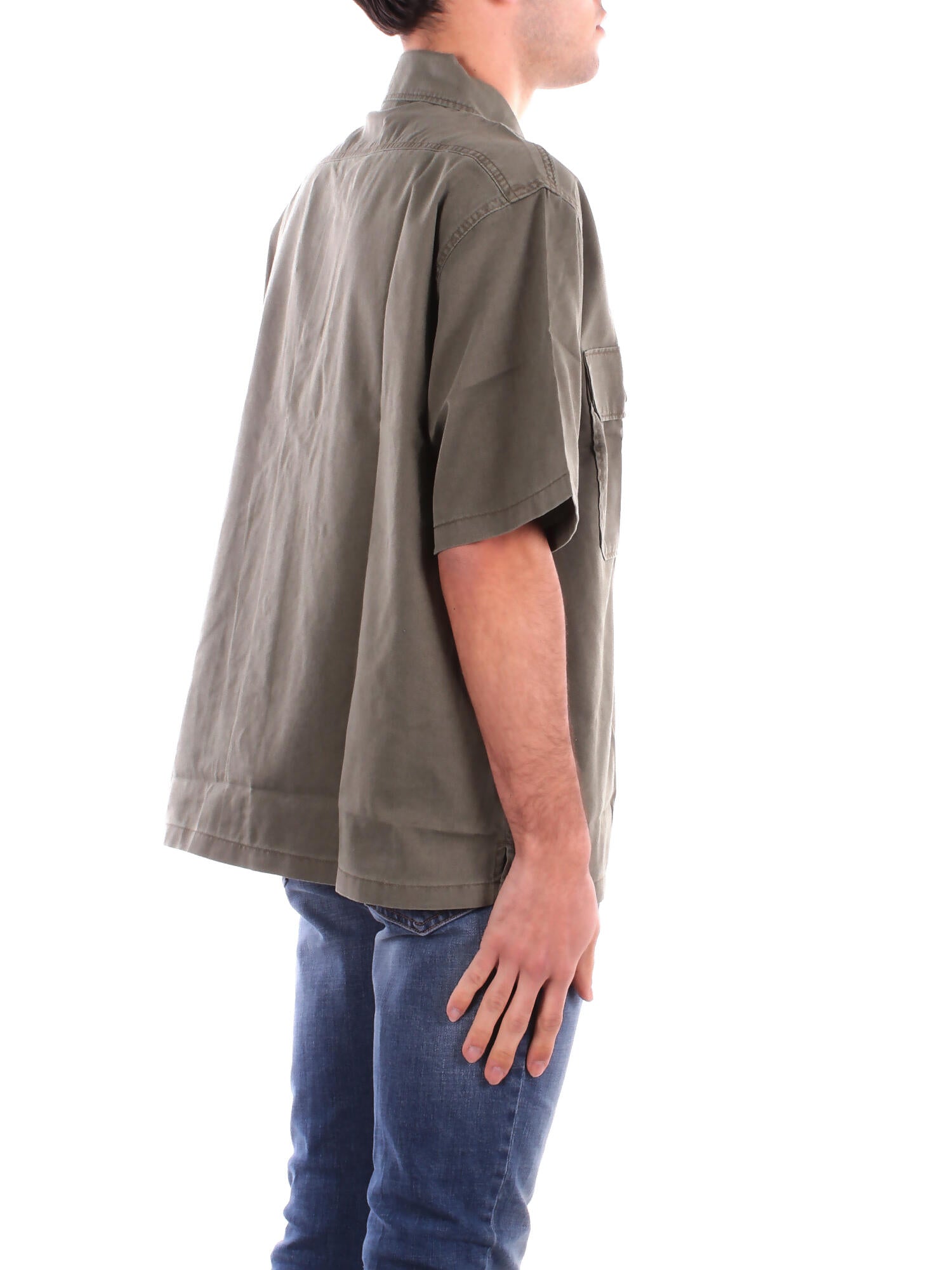 DICKIES Uomo Camicia DK0A4Z7Q MGR1 Unionville gd work shirt ss mi Verde militare