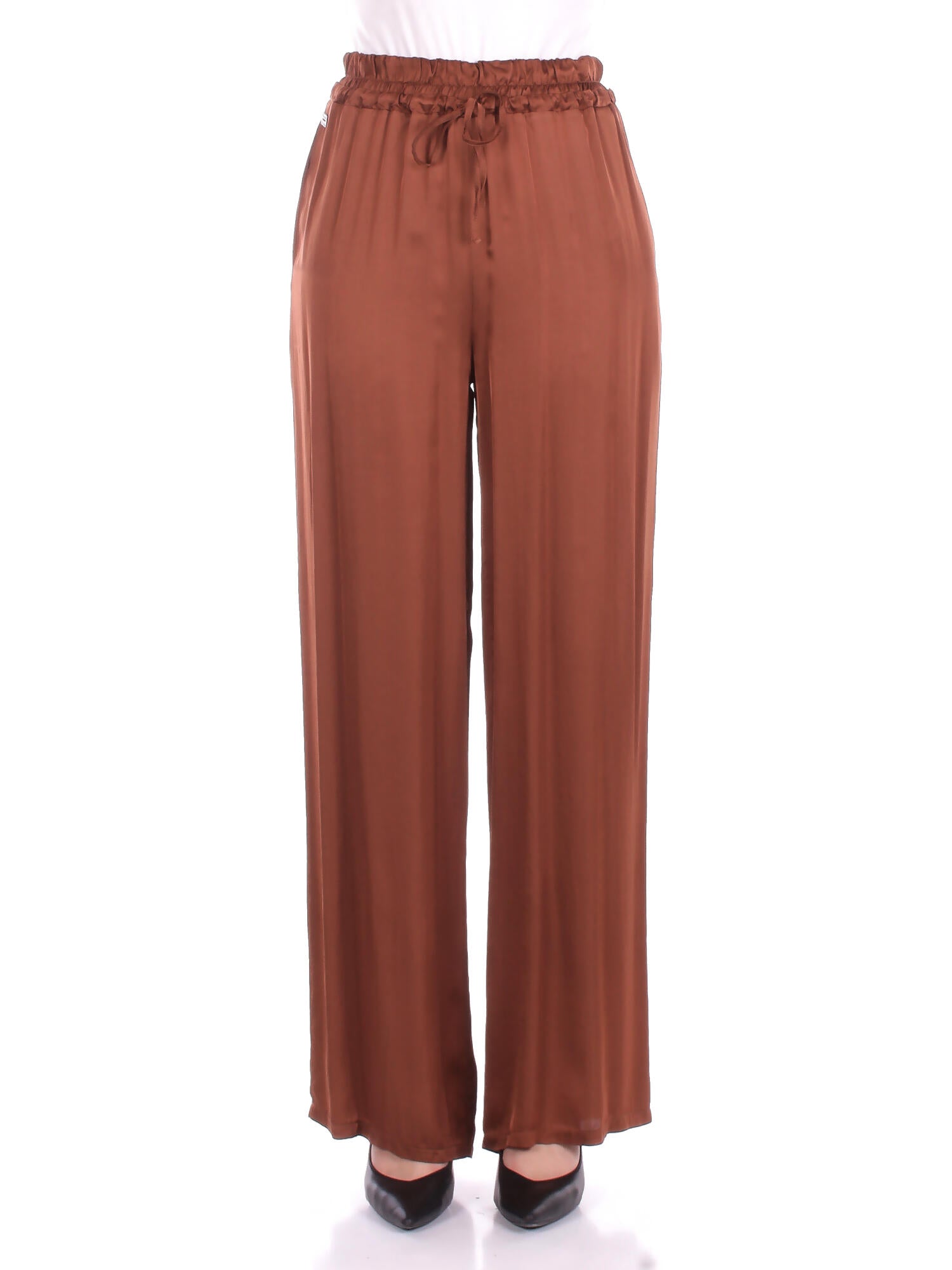 MANILA GRACE Donna Pantalone P052VU MD489 Pantalone doppio fas Terra