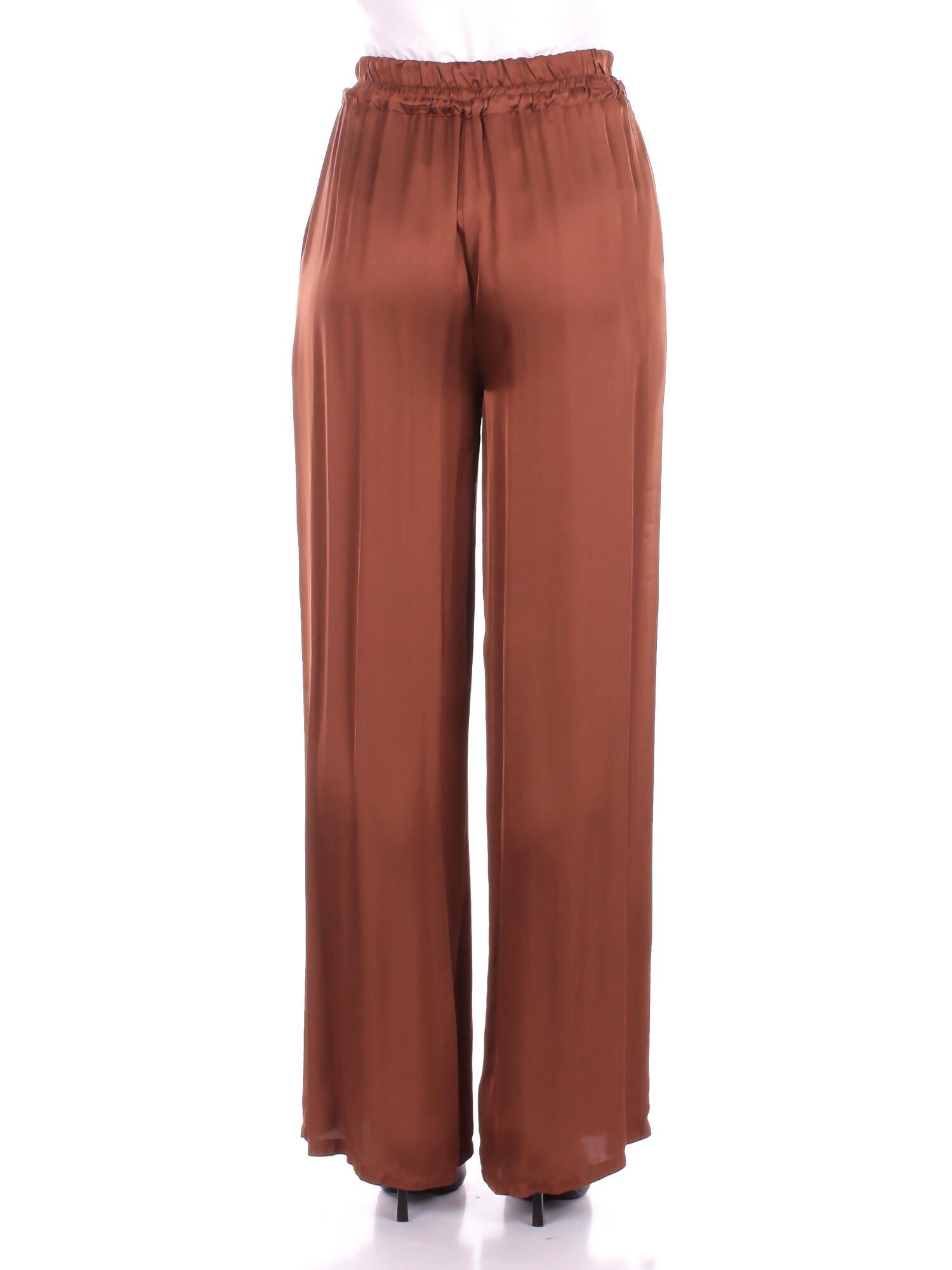 MANILA GRACE Donna Pantalone P052VU MD489 Pantalone doppio fas Terra