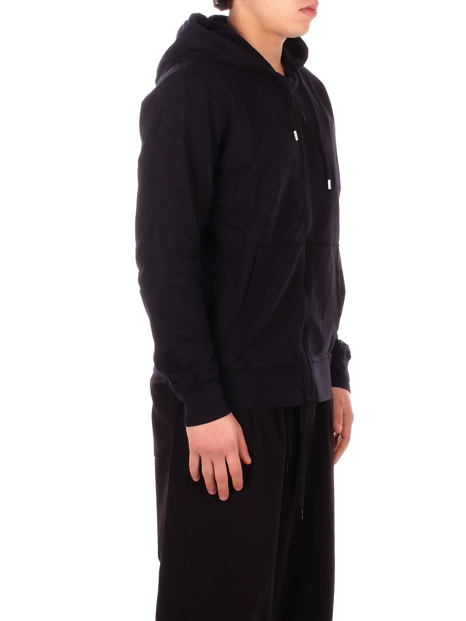 Image of CP COMPANY Uomo Felpa 20CMSS081A002246G 999 Light fleece zip hooded lens s Black