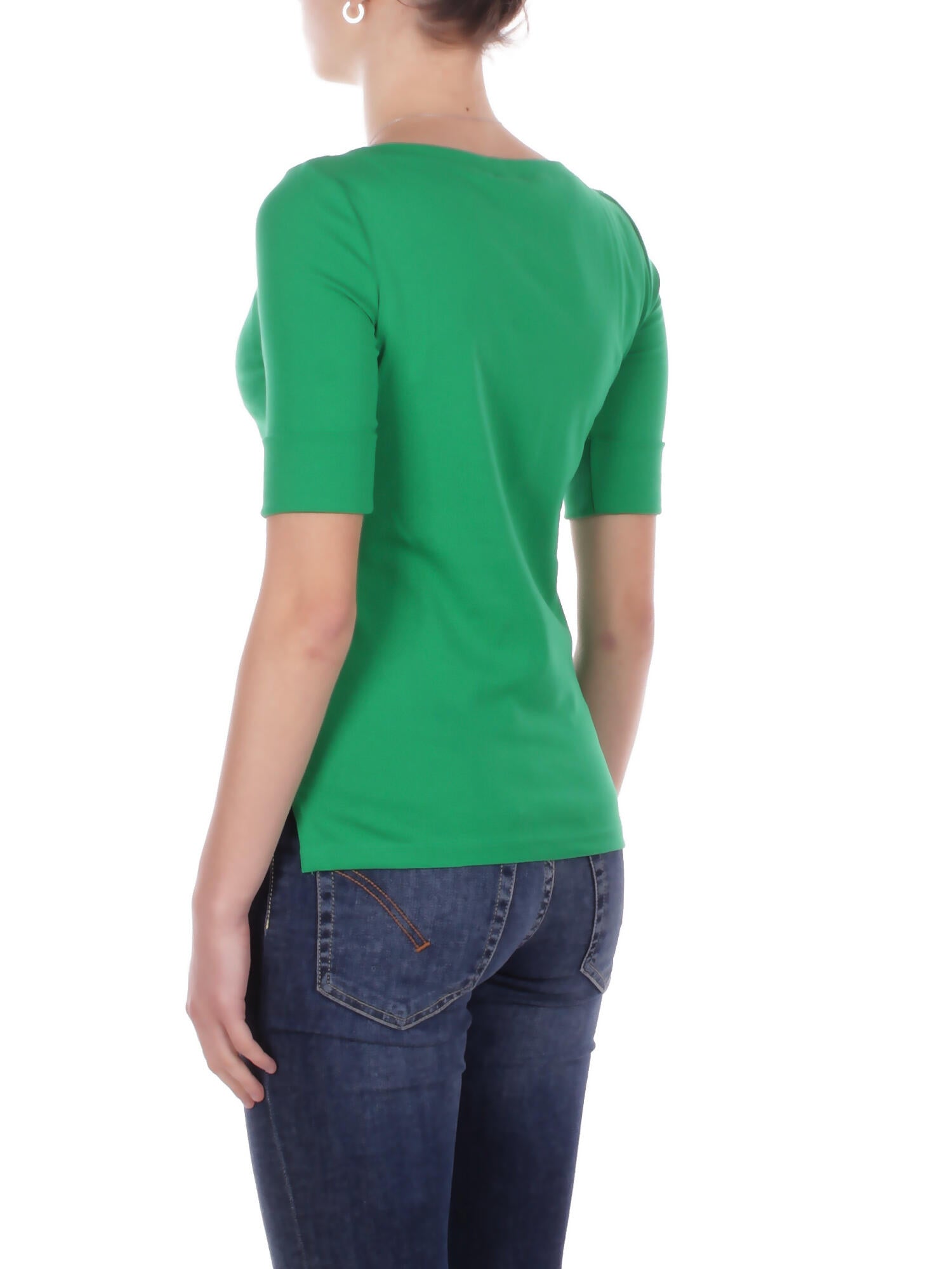 Image of RALPH LAUREN Donna Maglia 200654963 098 Judy elbow sleeve knit Verde