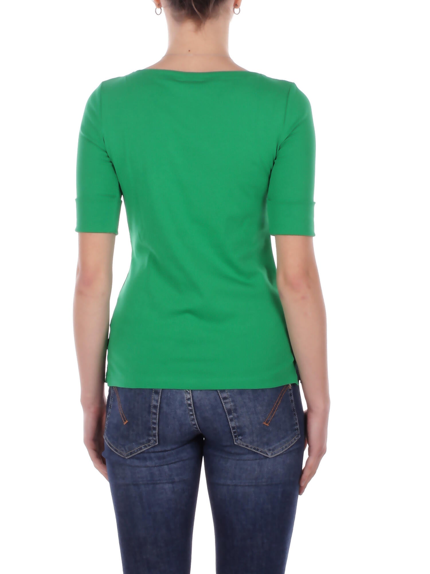 Image of RALPH LAUREN Donna Maglia 200654963 098 Judy elbow sleeve knit Verde