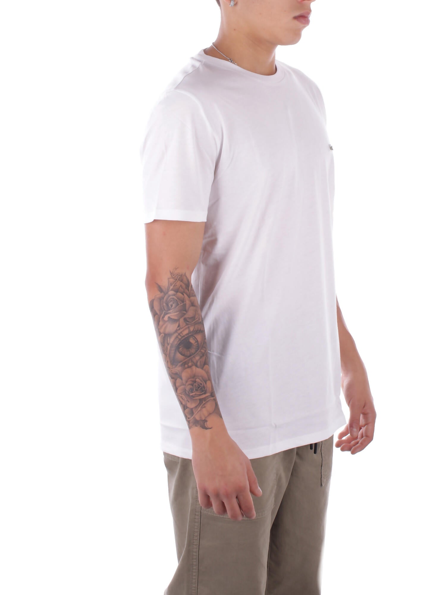 Image of LACOSTE Uomo T-shirt TH6709 001 Tee shirt Bianco