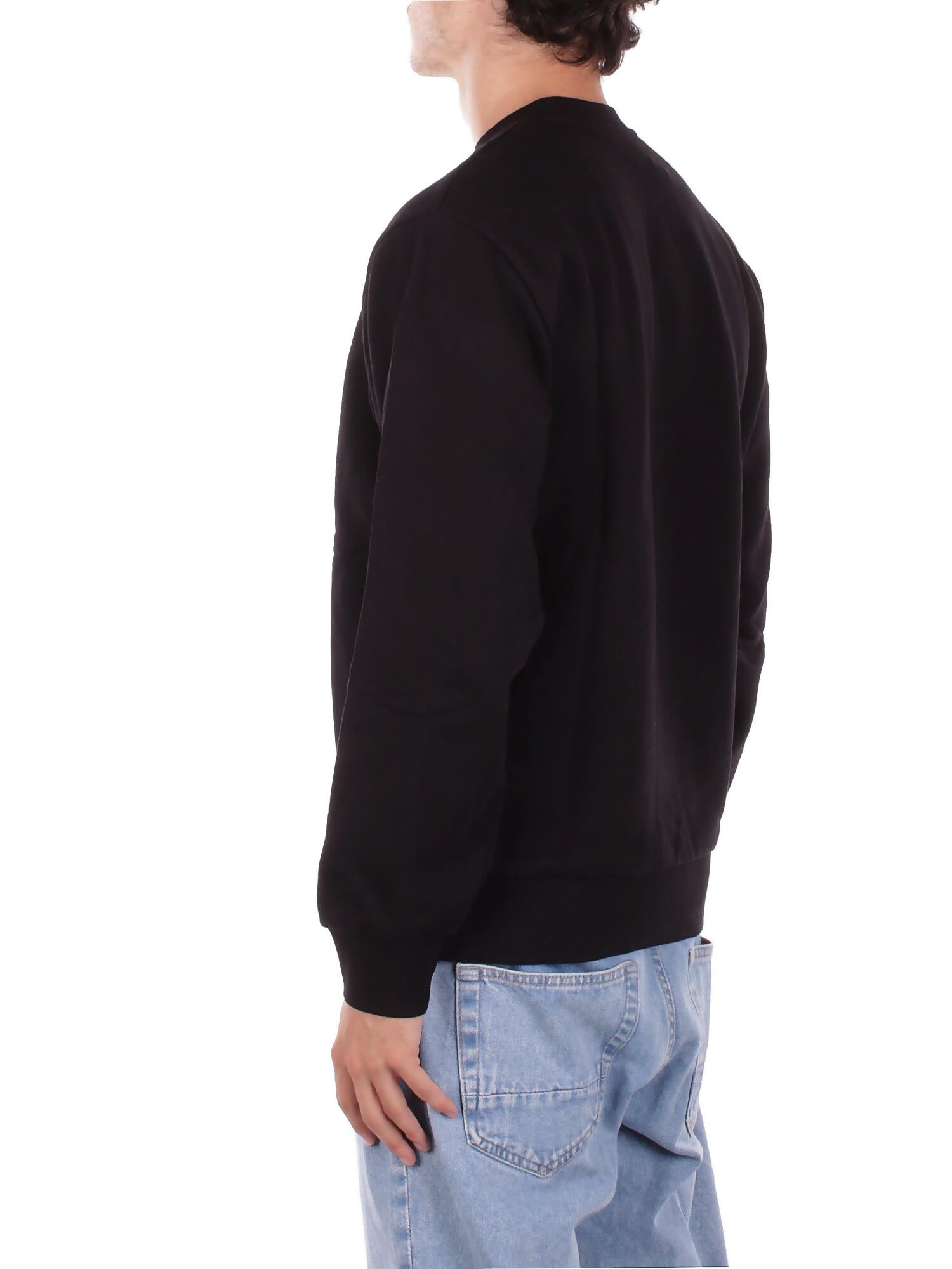 CARHARTT WIP Uomo Felpa I034496 0D2XX Script embroidered sweat Black white