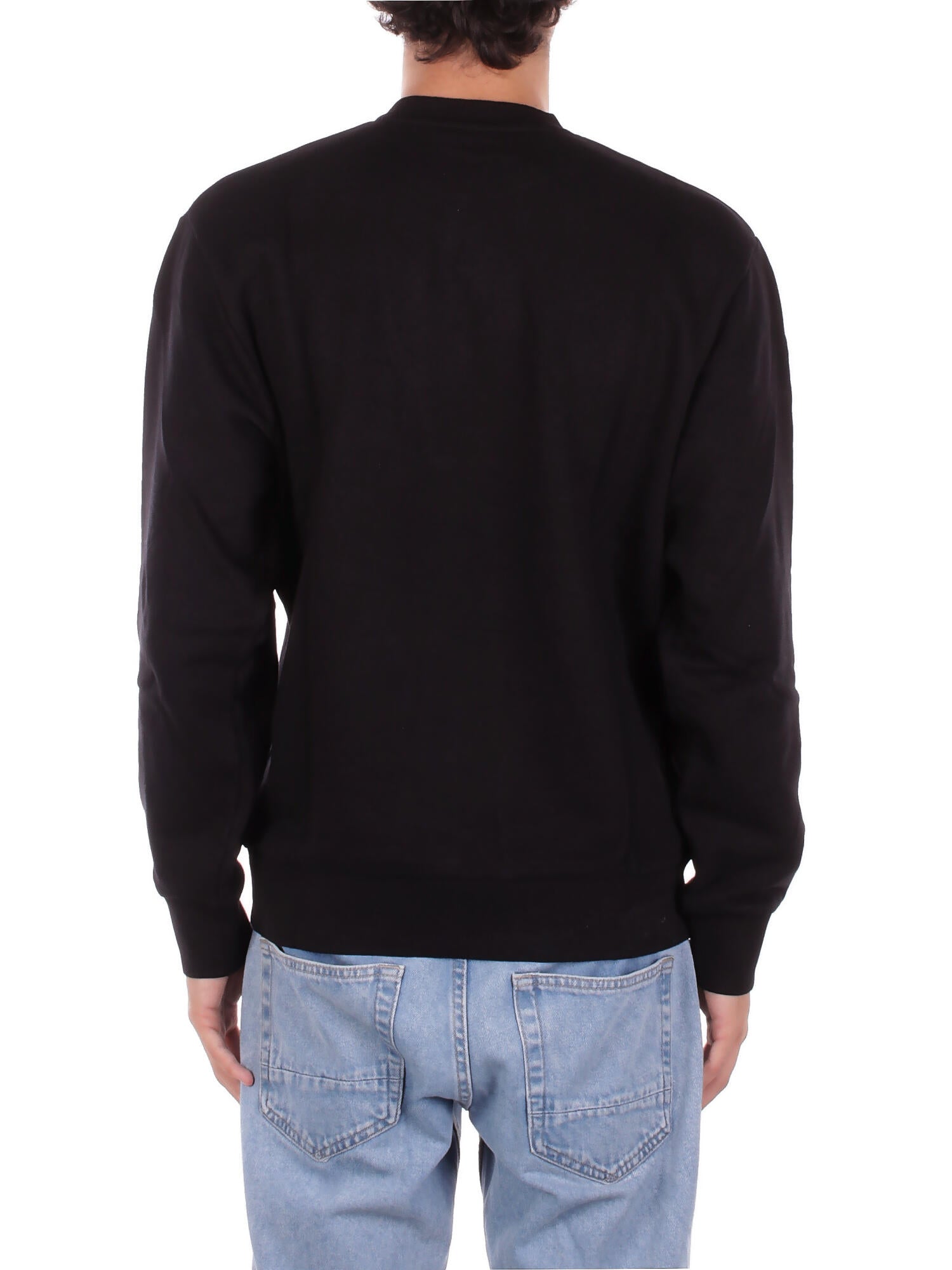CARHARTT WIP Uomo Felpa I034496 0D2XX Script embroidered sweat Black white