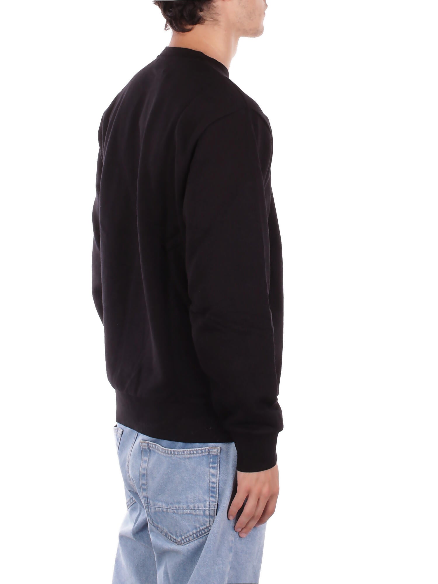 CARHARTT WIP Uomo Felpa I034496 0D2XX Script embroidered sweat Black white