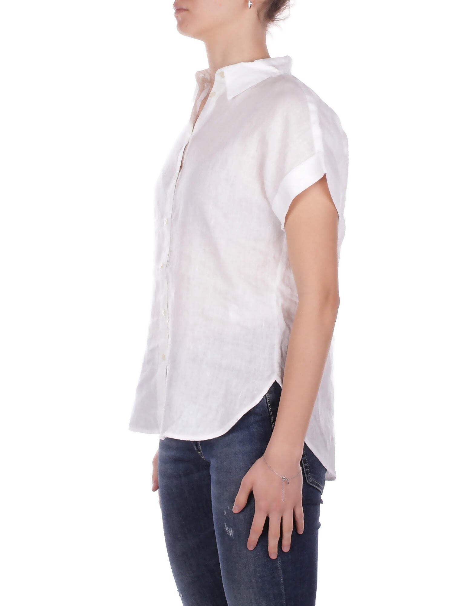 RALPH LAUREN Donna Camicia 200699152 001 Broono short sleeve shirt White