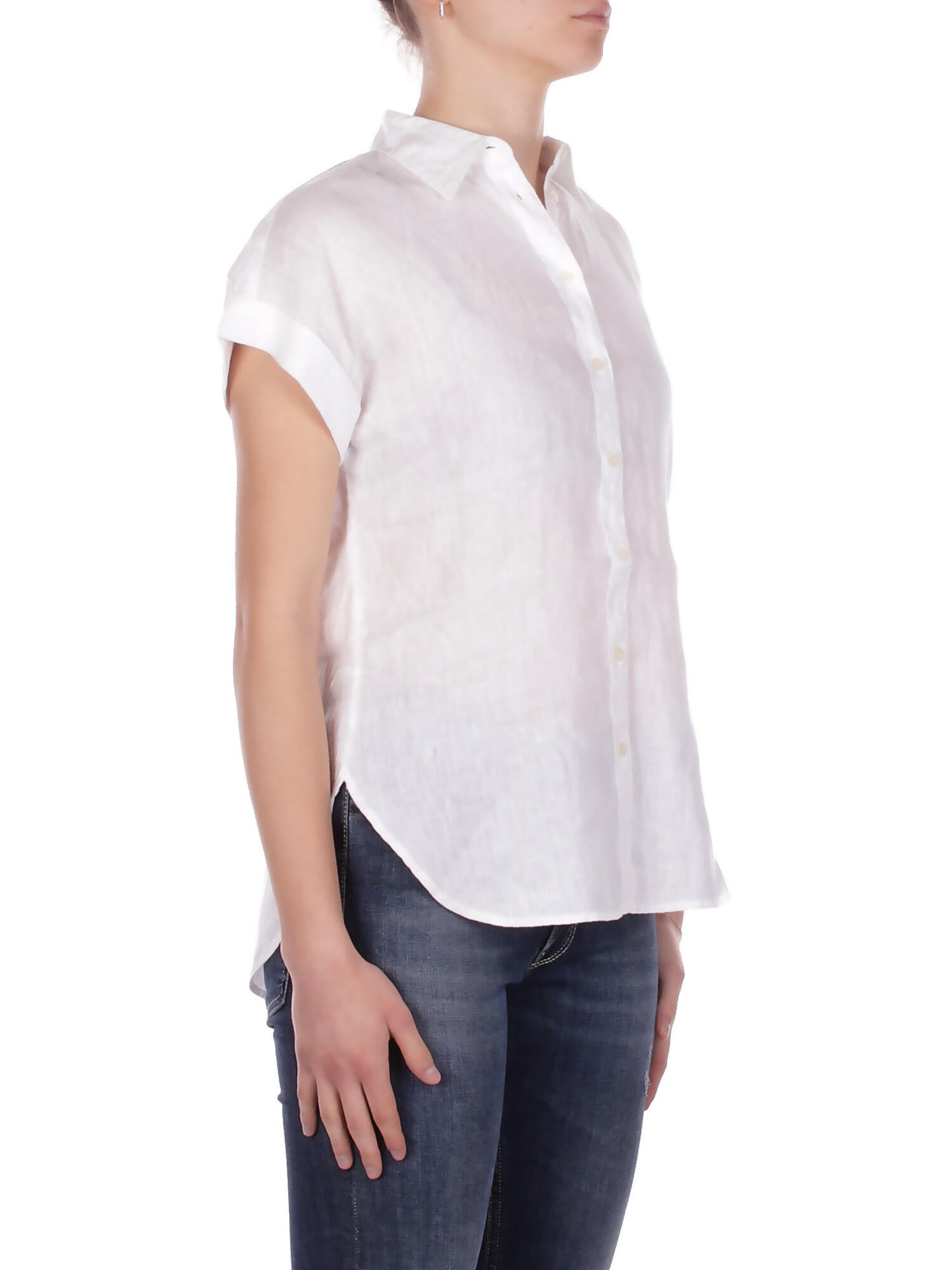RALPH LAUREN Donna Camicia 200699152 001 Broono short sleeve shirt White