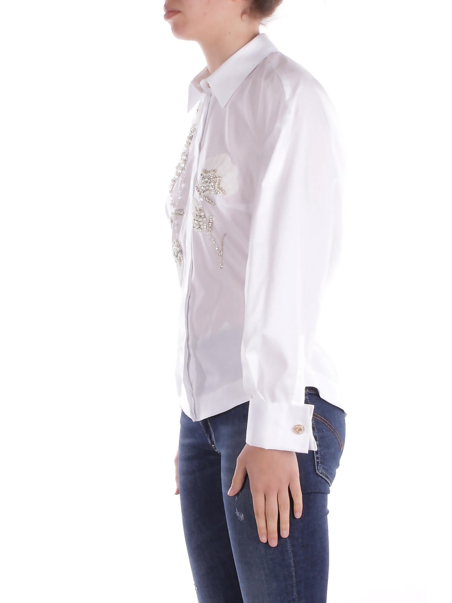 ELISABETTA FRANCHI Donna Camicia CA11252E2 100  Bianco