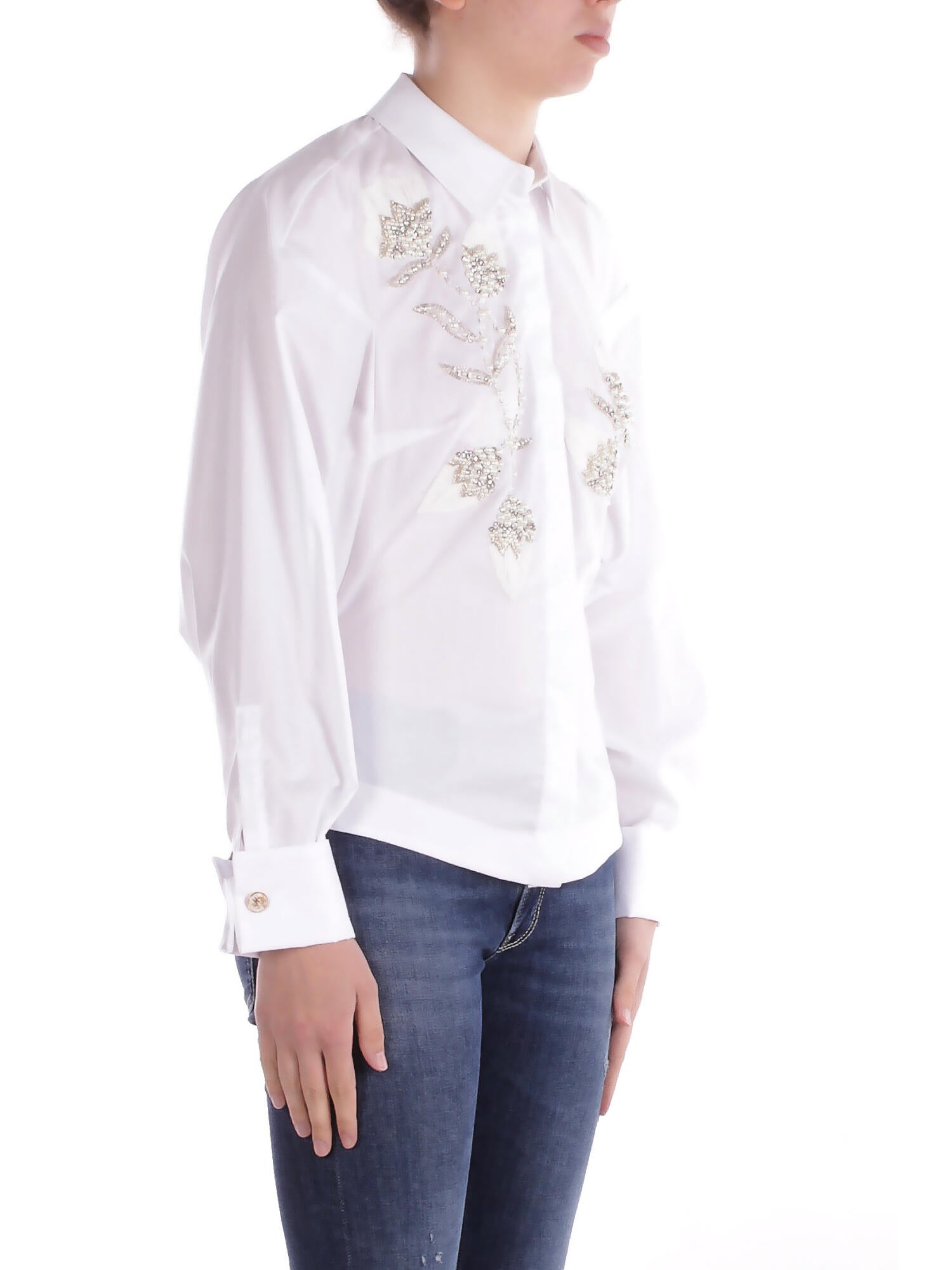ELISABETTA FRANCHI Donna Camicia CA11252E2 100  Bianco