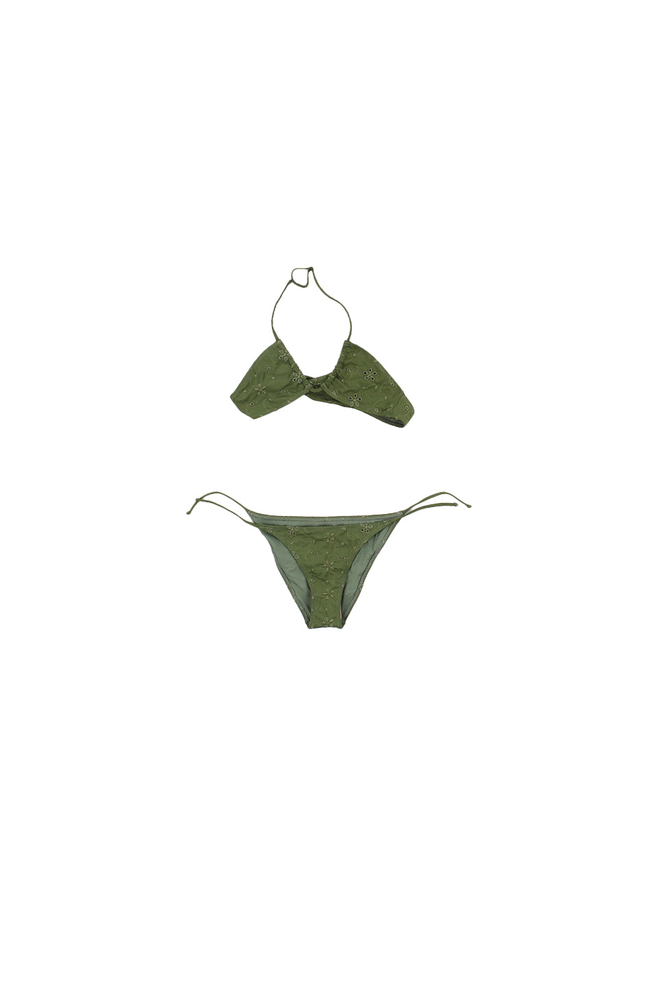 MC2 SAINT BARTH Bambina Costume da bagno ARY00002 01216H 52 Aryanna flowers embroidery Militare