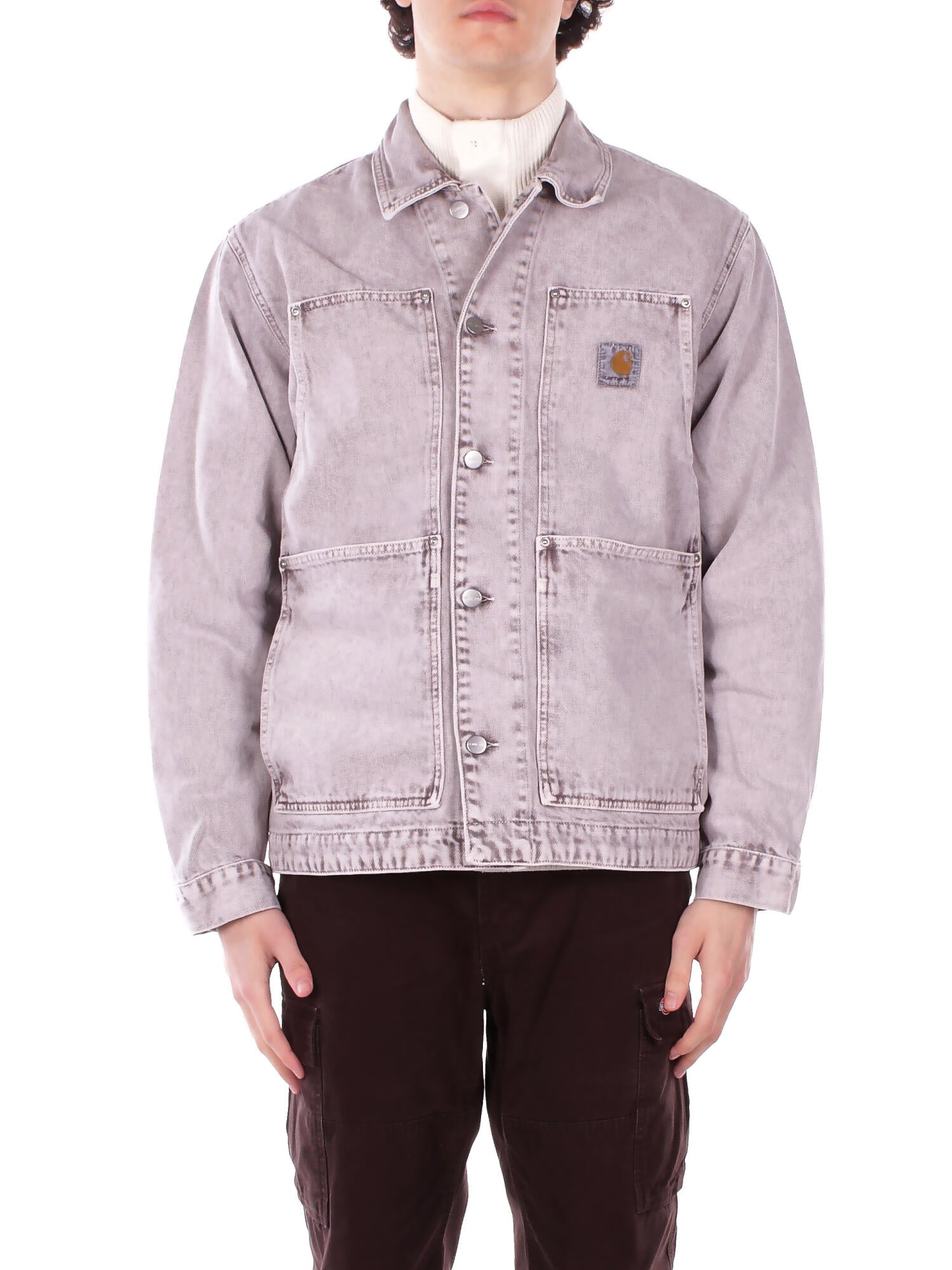 Image of CARHARTT WIP Uomo Giubbotto I036496 3IS5F Og double front jkt smithfield Gesso