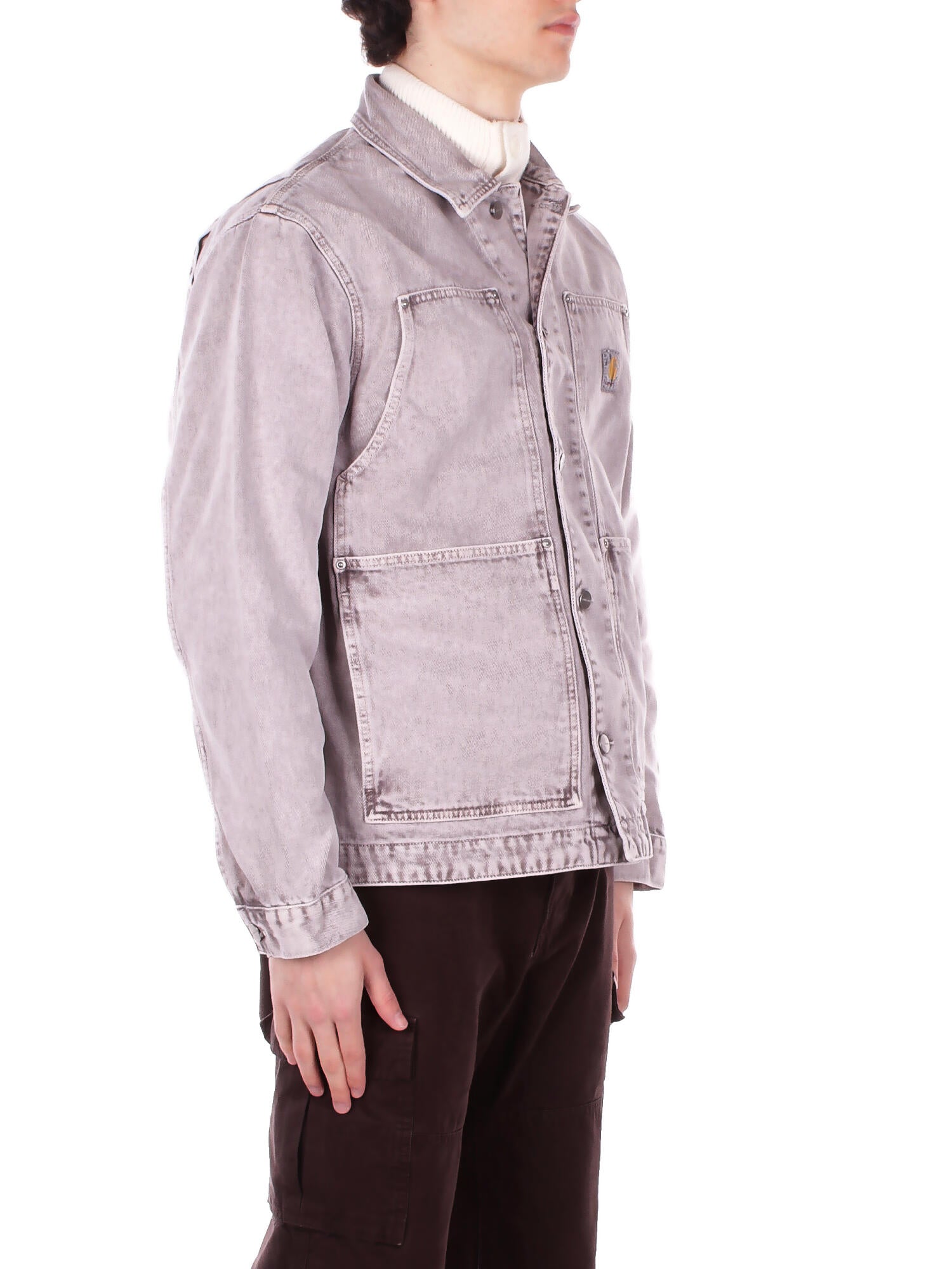 Image of CARHARTT WIP Uomo Giubbotto I036496 3IS5F Og double front jkt smithfield Gesso