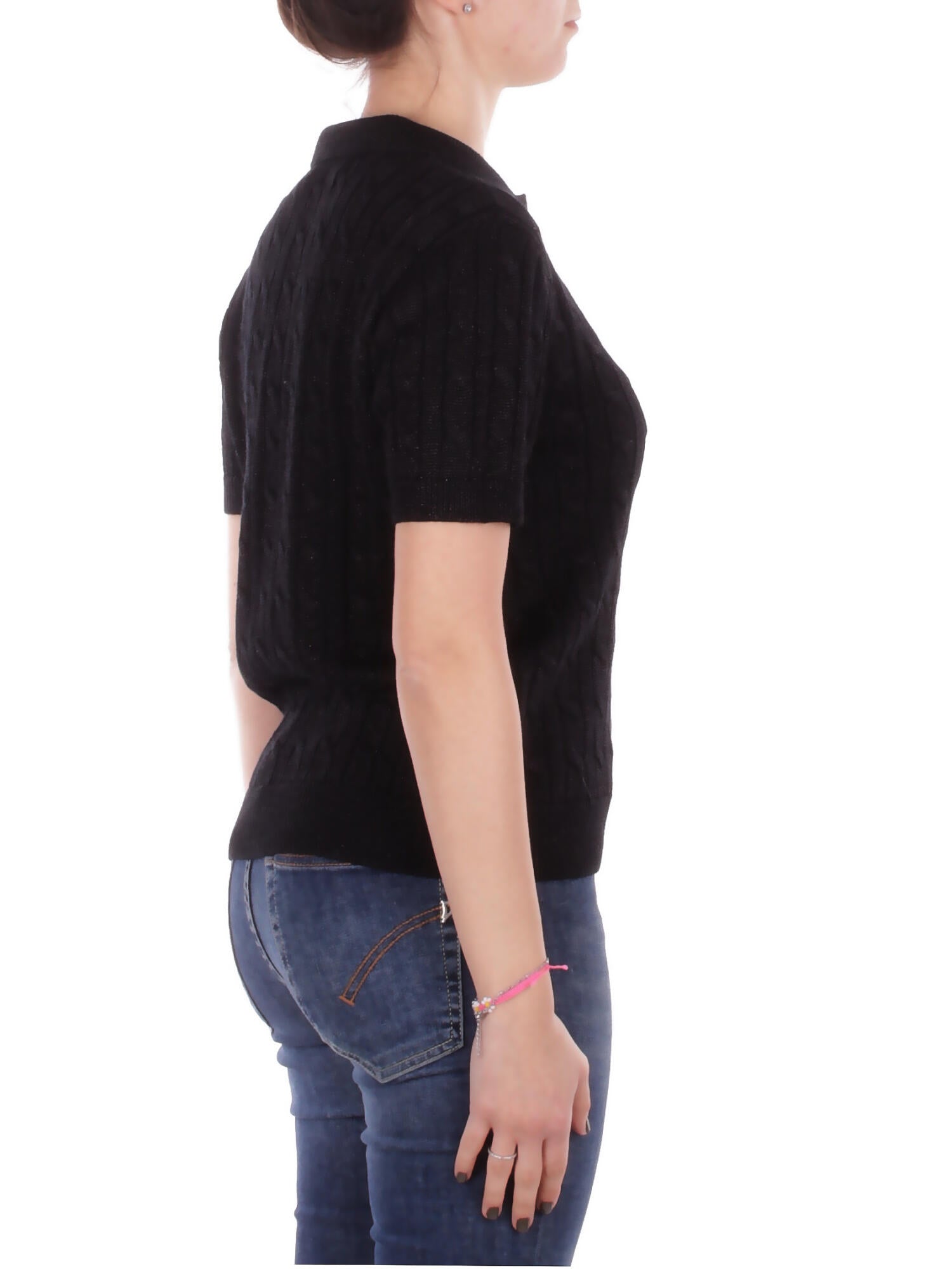 Image of RALPH LAUREN Donna Polo 200979634 001 Natrissa short sleeve pullover Black