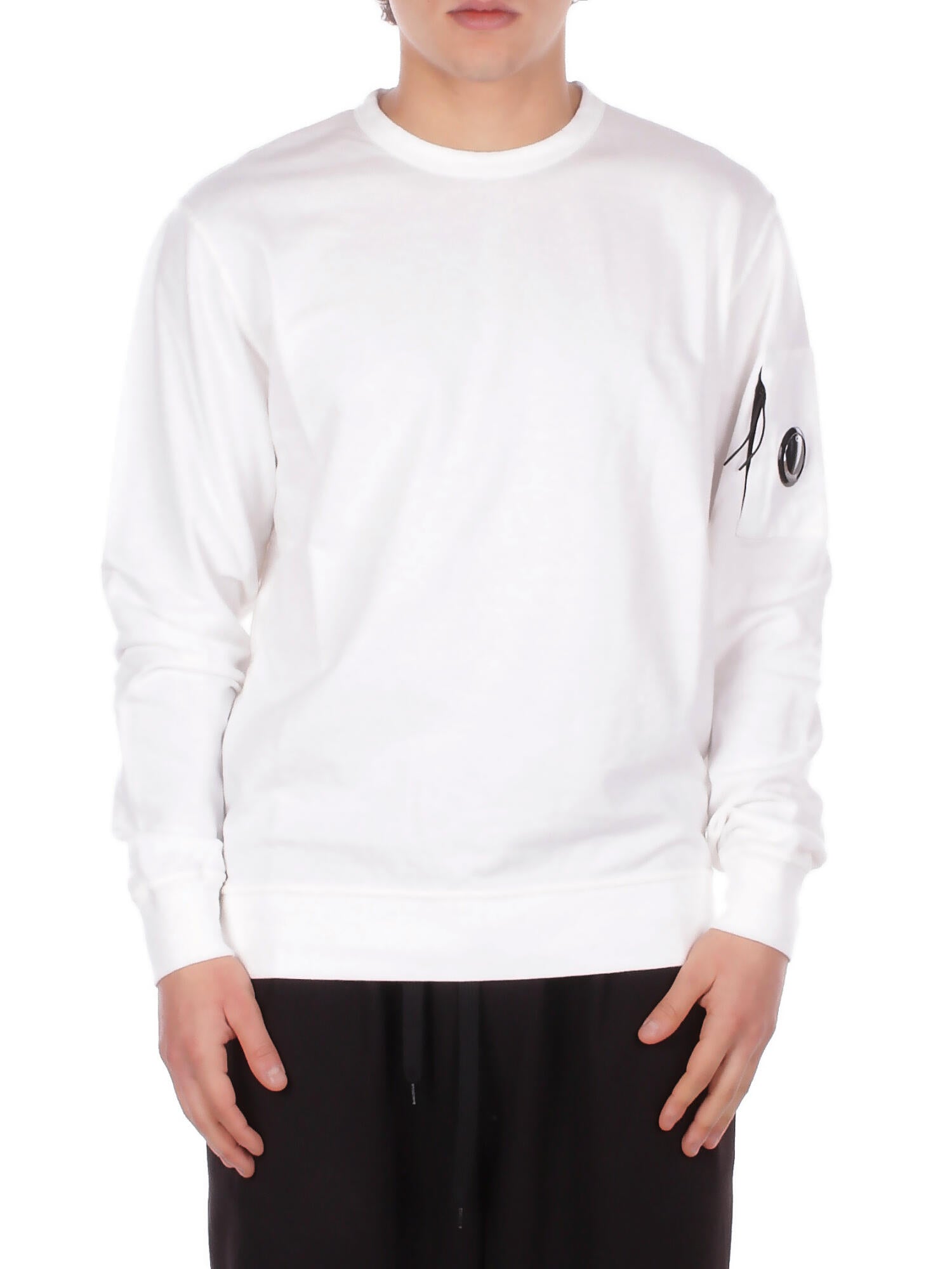 CP COMPANY Uomo Felpa RCCMSS711A002246G 103 Light fleece crewneck sweatshi Gauze white