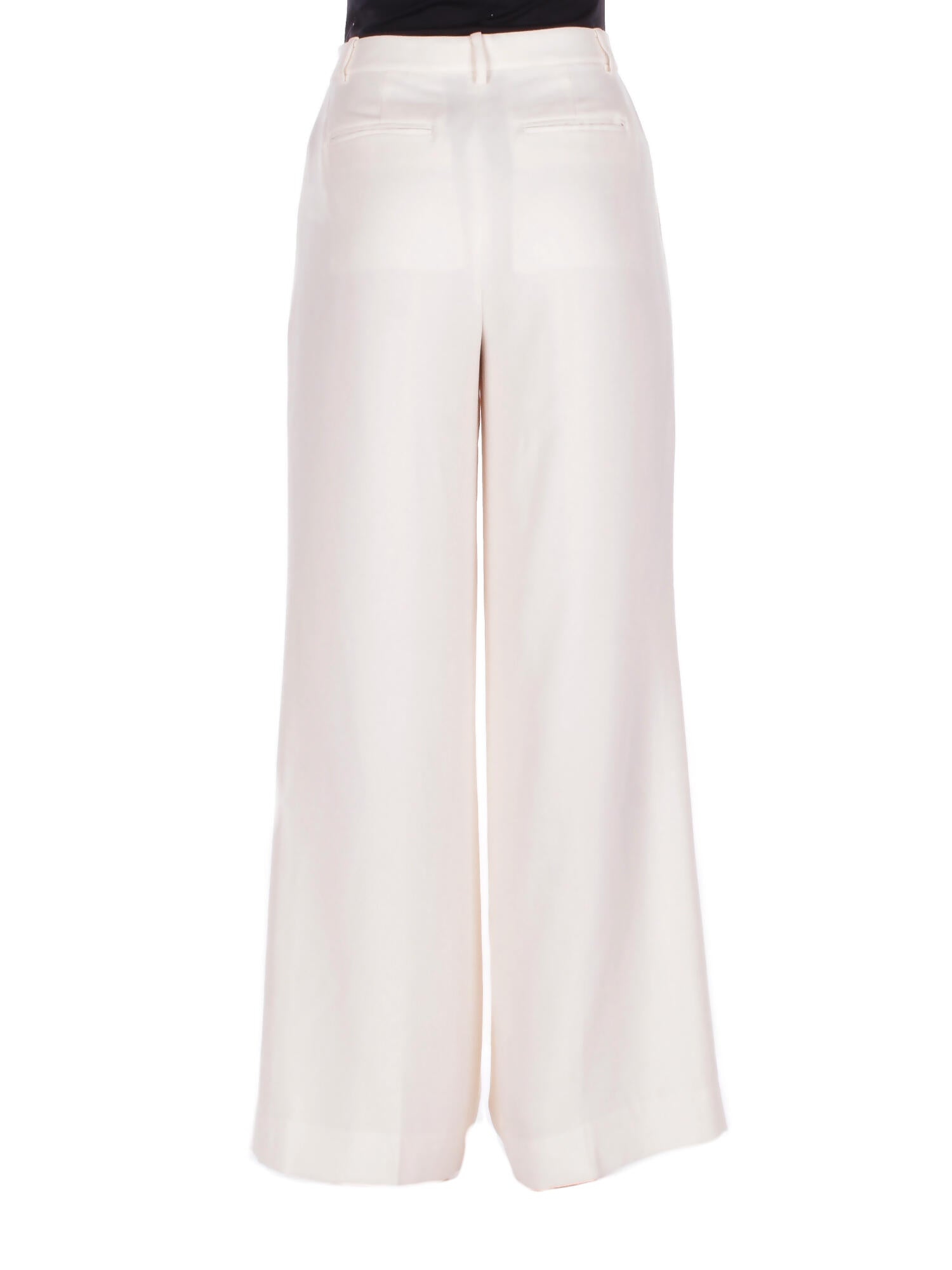 Image of RALPH LAUREN Donna Pantalone 200P03582 001 Kirahn full lenght pleated Crema