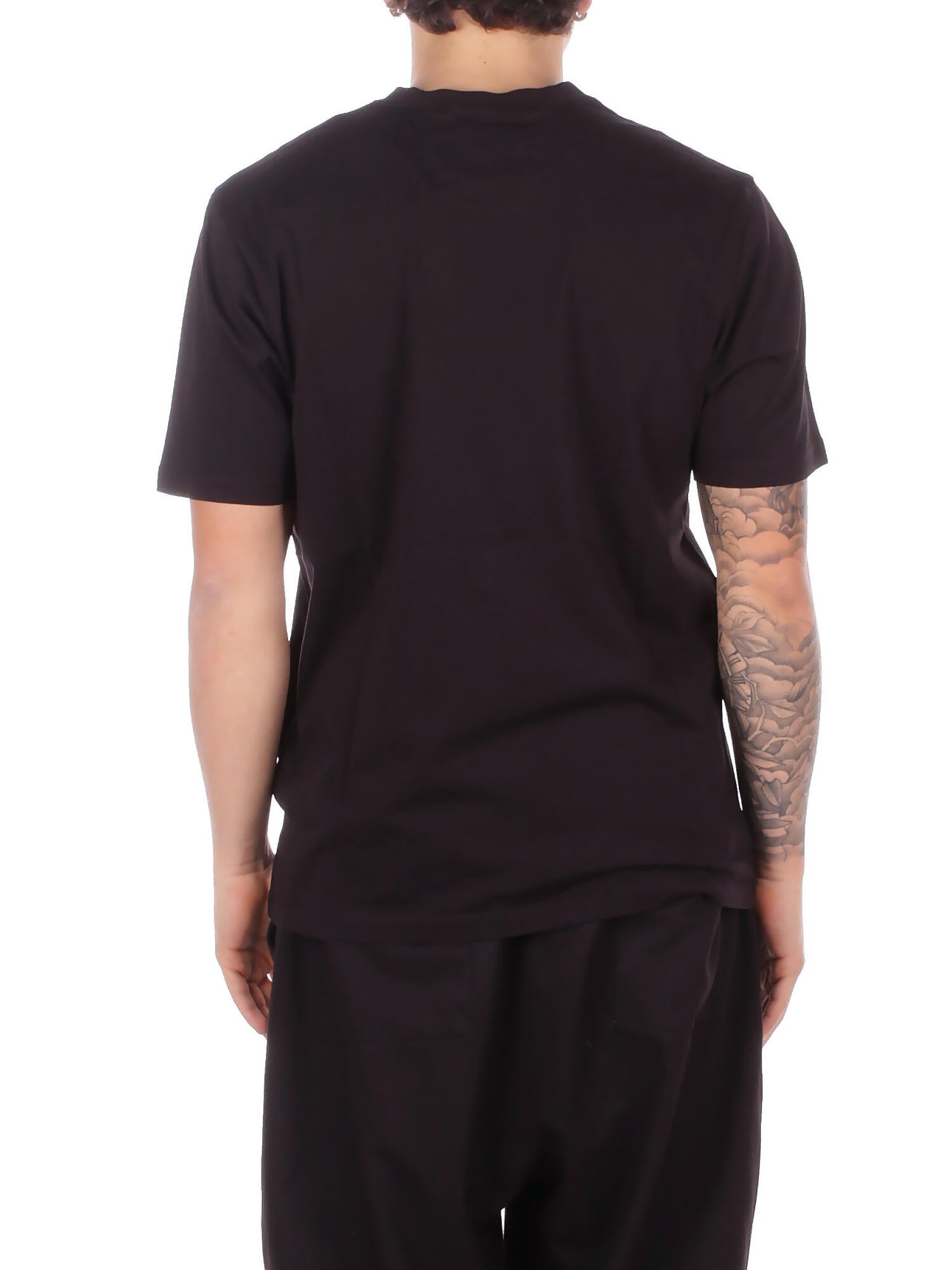 Image of CP COMPANY Uomo T-shirt RCCMTS726A005100W 999 30/1 jersey short sleeve logo Black