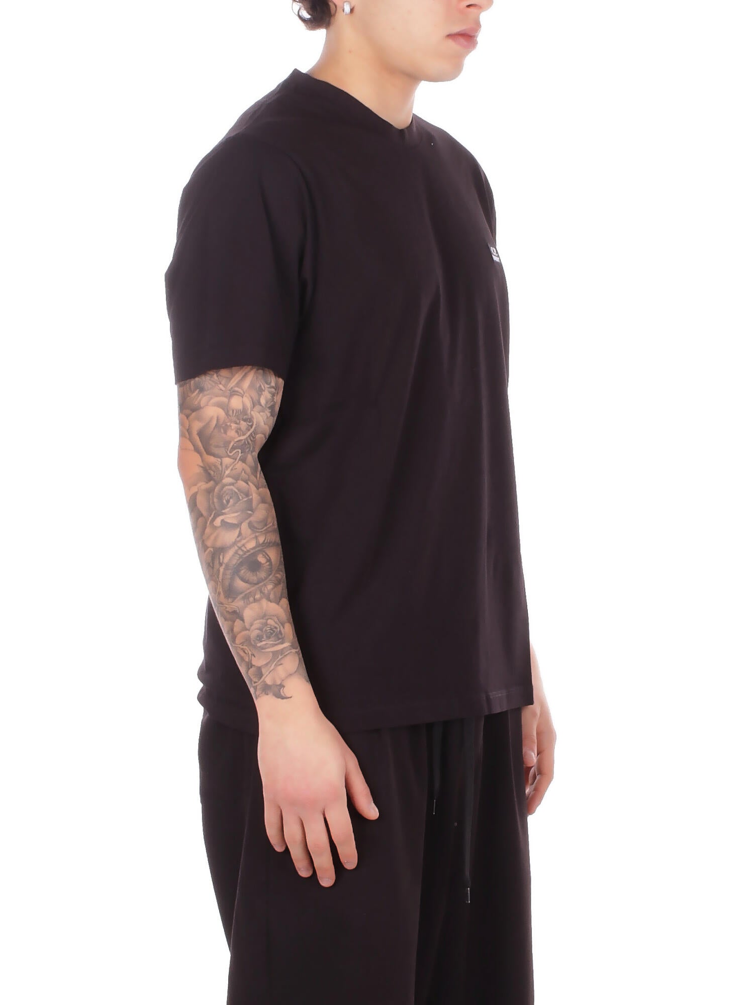CP COMPANY Uomo T-shirt RCCMTS726A005100W 999 30/1 jersey short sleeve logo Black