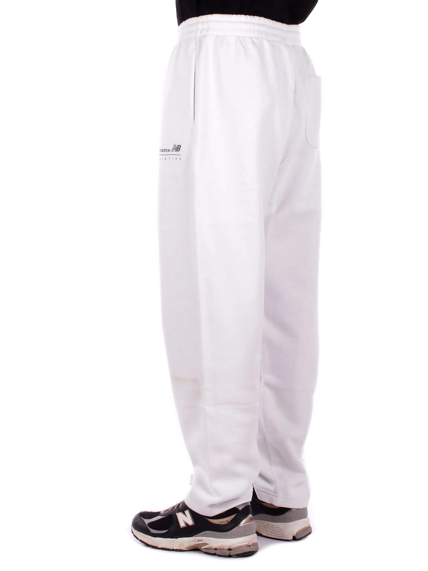 Image of NEW BALANCE Unisex Pantalone MP53508 RFN Linear graphic fleece pant Ghiaccio
