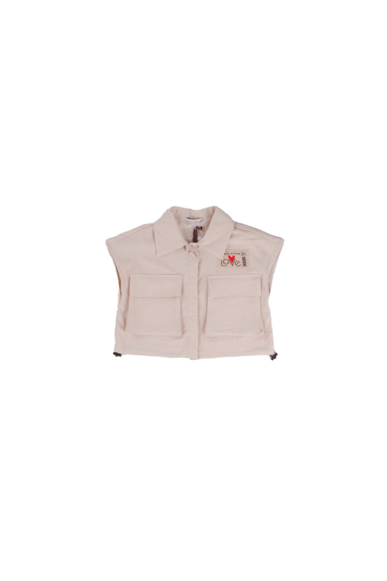 MANILA GRACE Bambina Camicia 121SMJS25 RE163 Camicia Sabbia