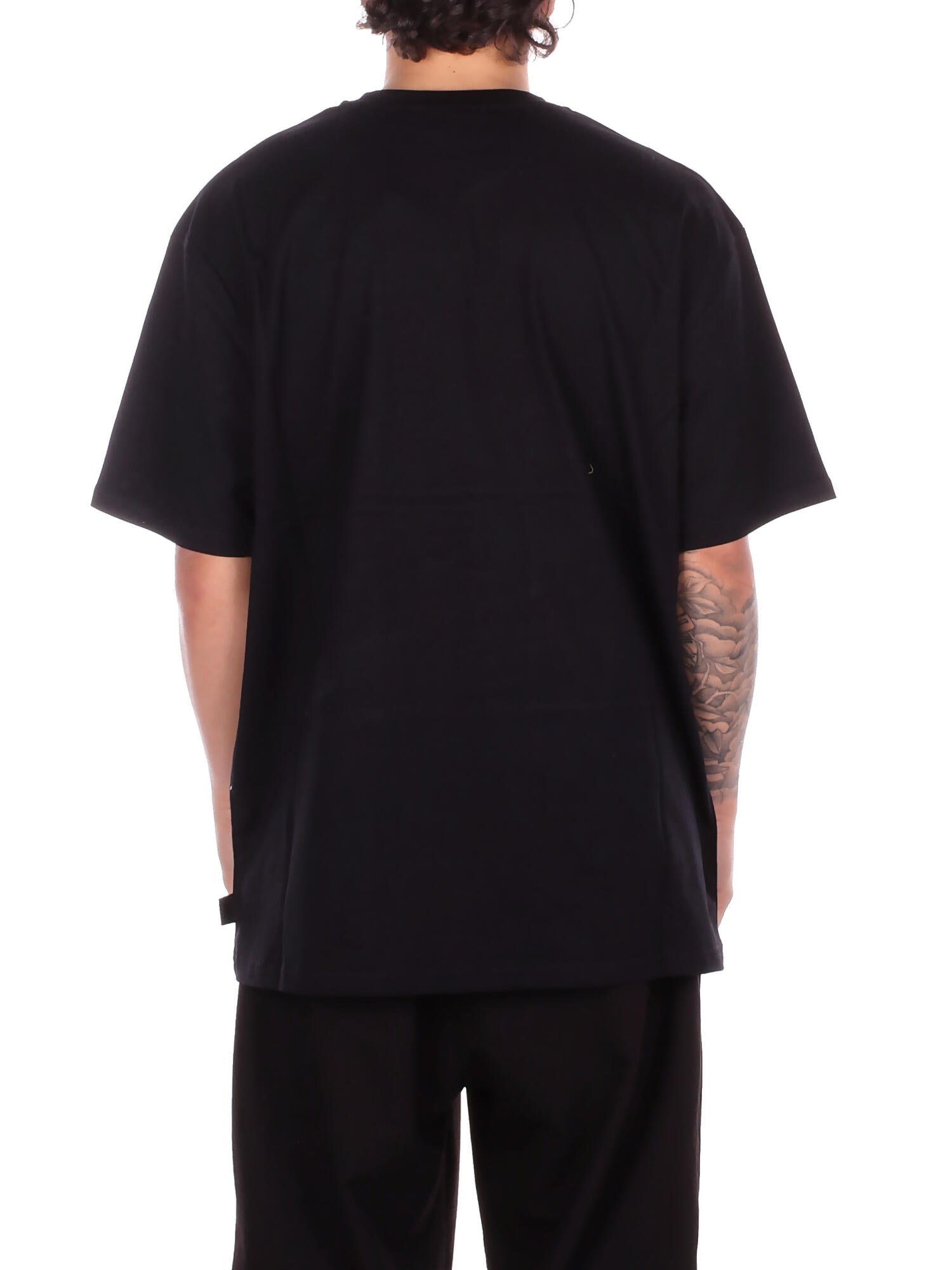 Image of GCDS Uomo T-shirt Z0MLQC109J101 999B Band logo tonal loose ss t-shi Black
