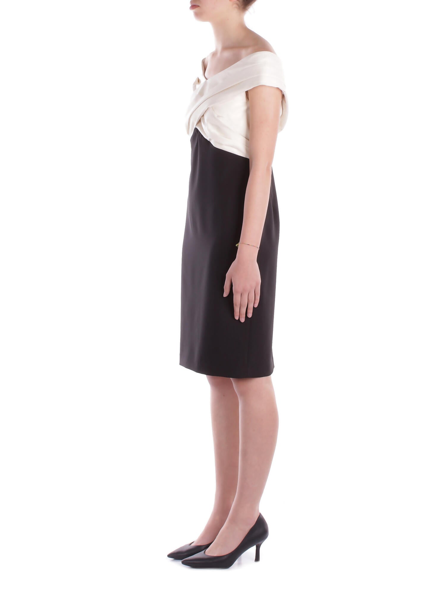 RALPH LAUREN Donna Abito 253963476 001 Irene short sleeve cocktail Black