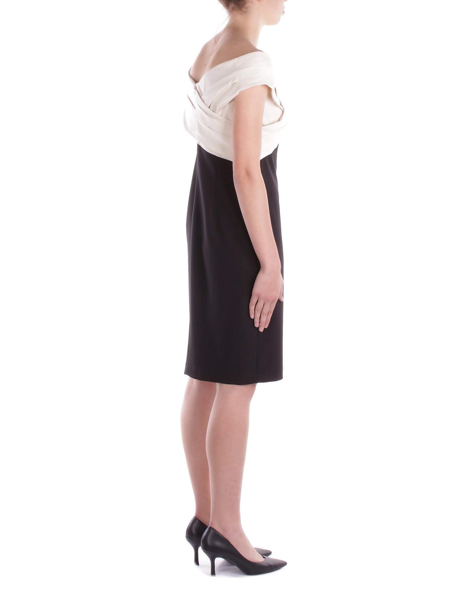 RALPH LAUREN Donna Abito 253963476 001 Irene short sleeve cocktail Black