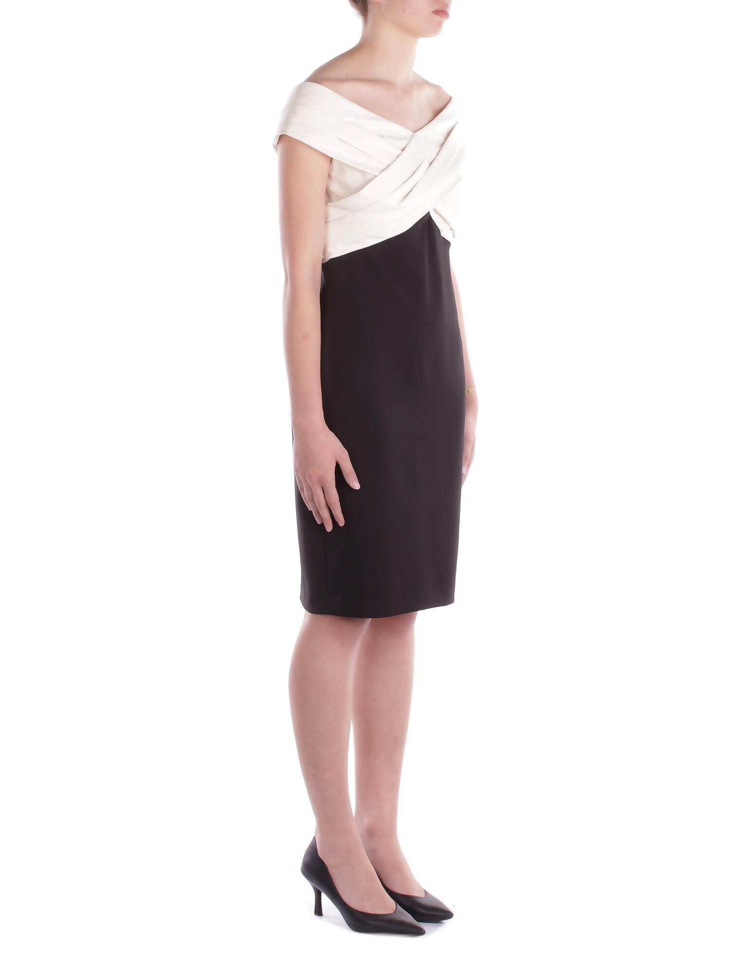 RALPH LAUREN Donna Abito 253963476 001 Irene short sleeve cocktail Black