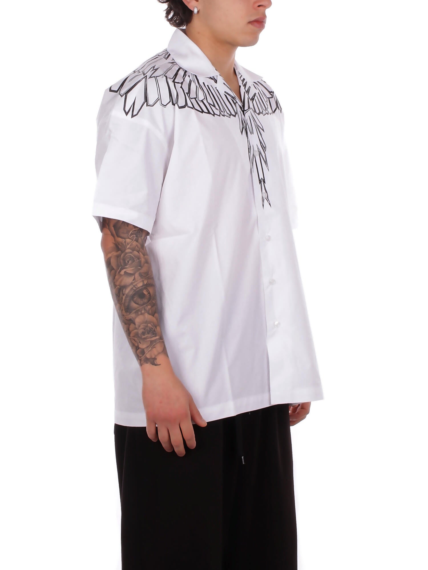MARCELO BURLON COUNTY OF MILAN Uomo Camicia S6CMMASI009 412 Popeline shirt man Coconut