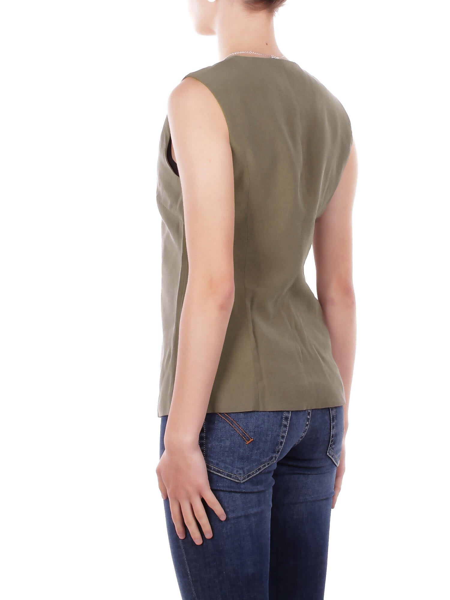 ONLY Donna Gilet 15367399 STONE GRAY Onltila life s\l waistcoat tlr Verde grigio