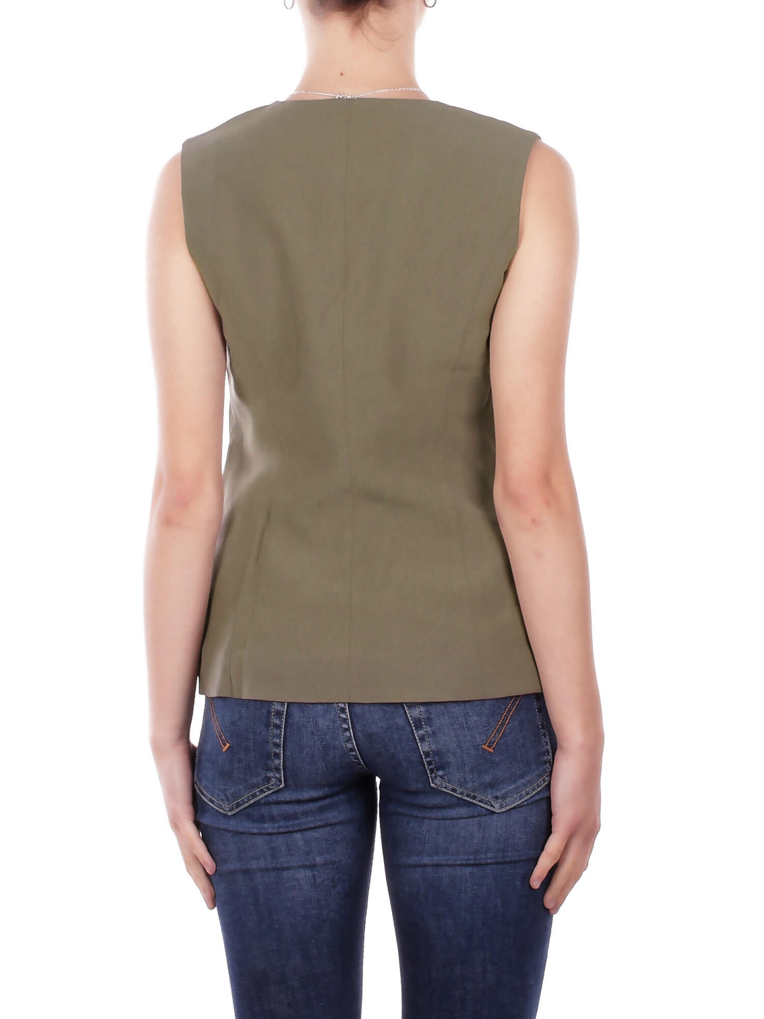 Image of ONLY Donna Gilet 15367399 STONE GRAY Onltila life s\l waistcoat tlr Verde grigio