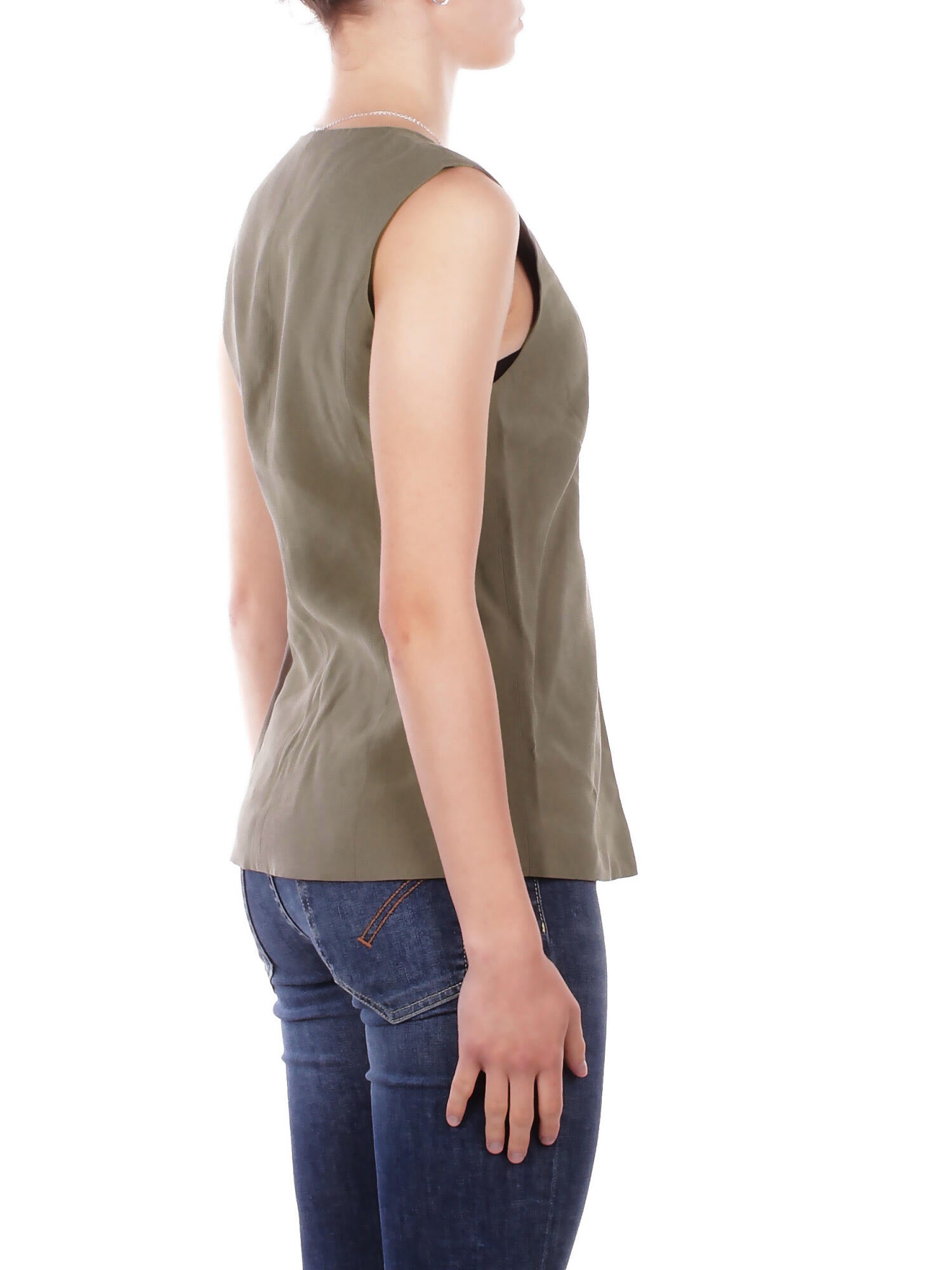 Image of ONLY Donna Gilet 15367399 STONE GRAY Onltila life s\l waistcoat tlr Verde grigio