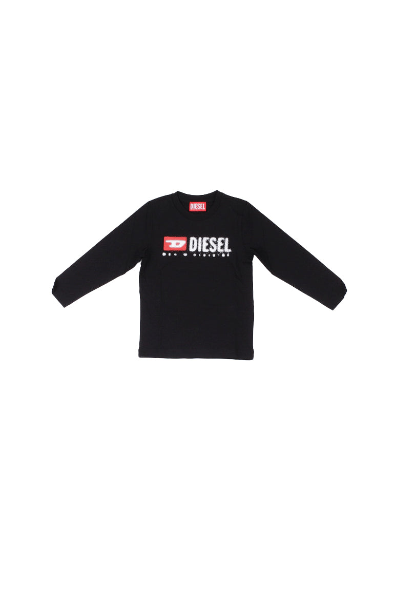DIESEL Bambino T-shirt J02474 00YI9 K900 Tdrops Nero