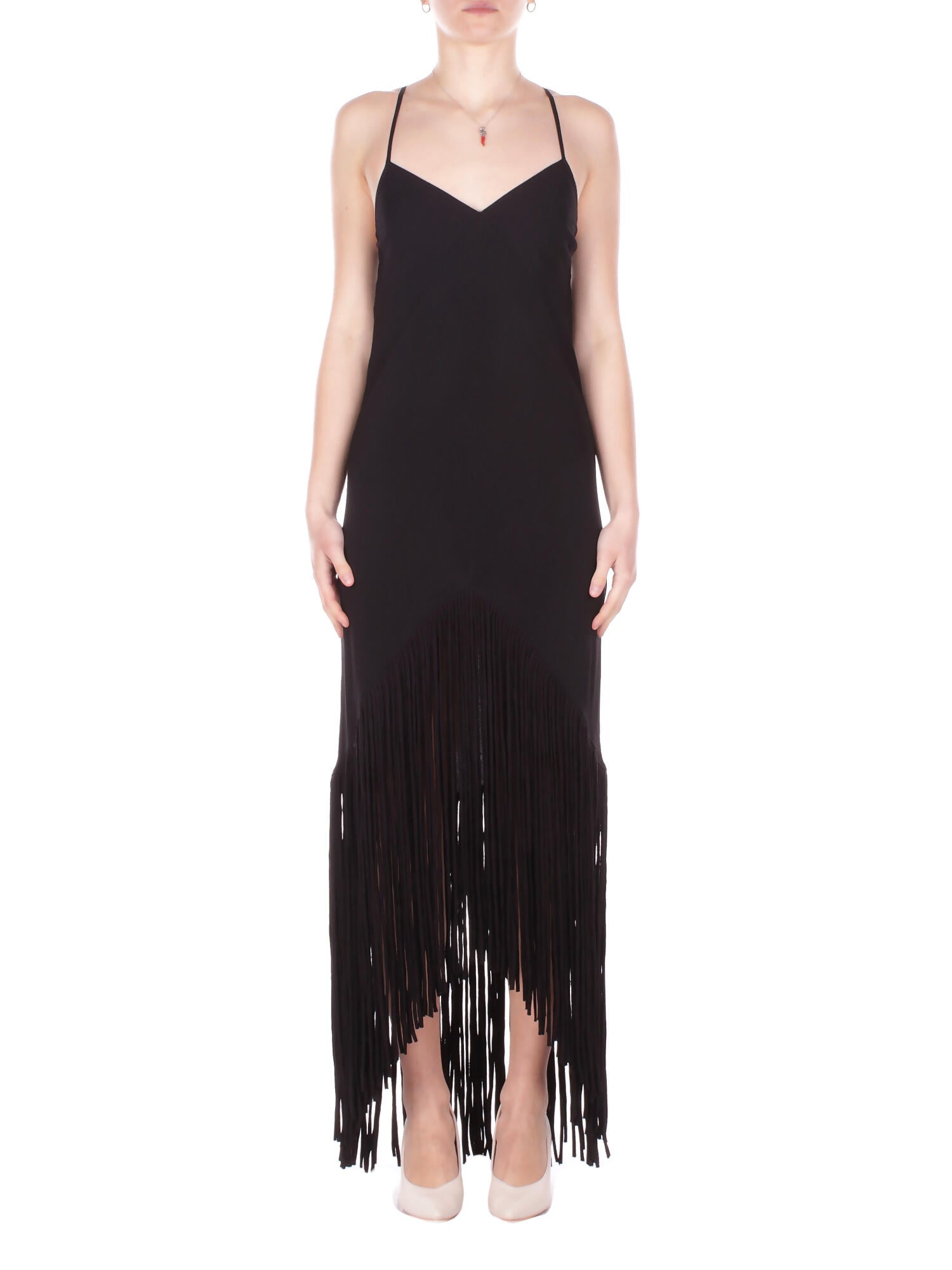 PINKO Donna Abito 106825A3AY Z99 Badia abito tela viscosa Nero
