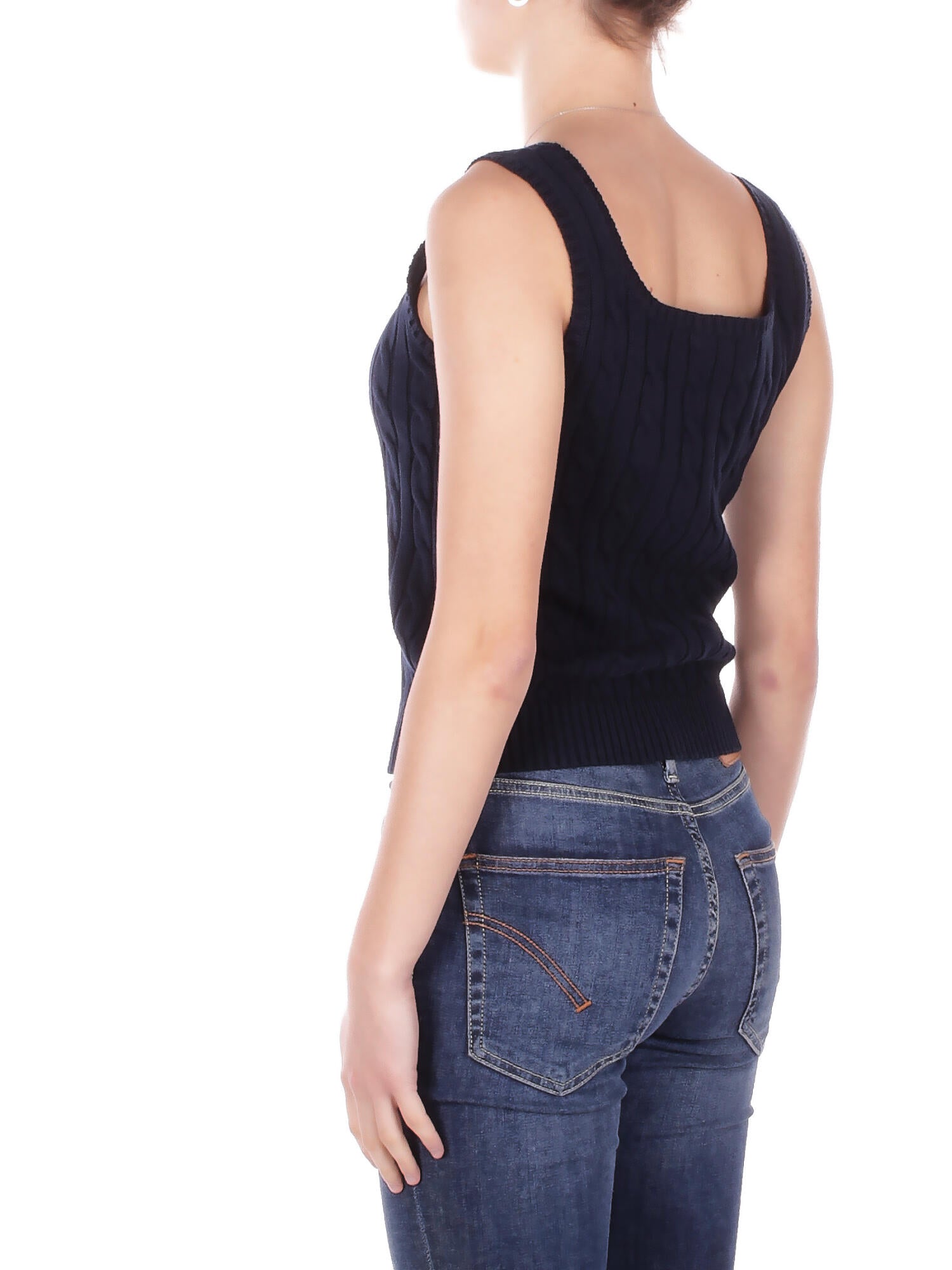 Image of RALPH LAUREN Donna Canotta 200862152 007 Riduan sleeveless pullover Navy