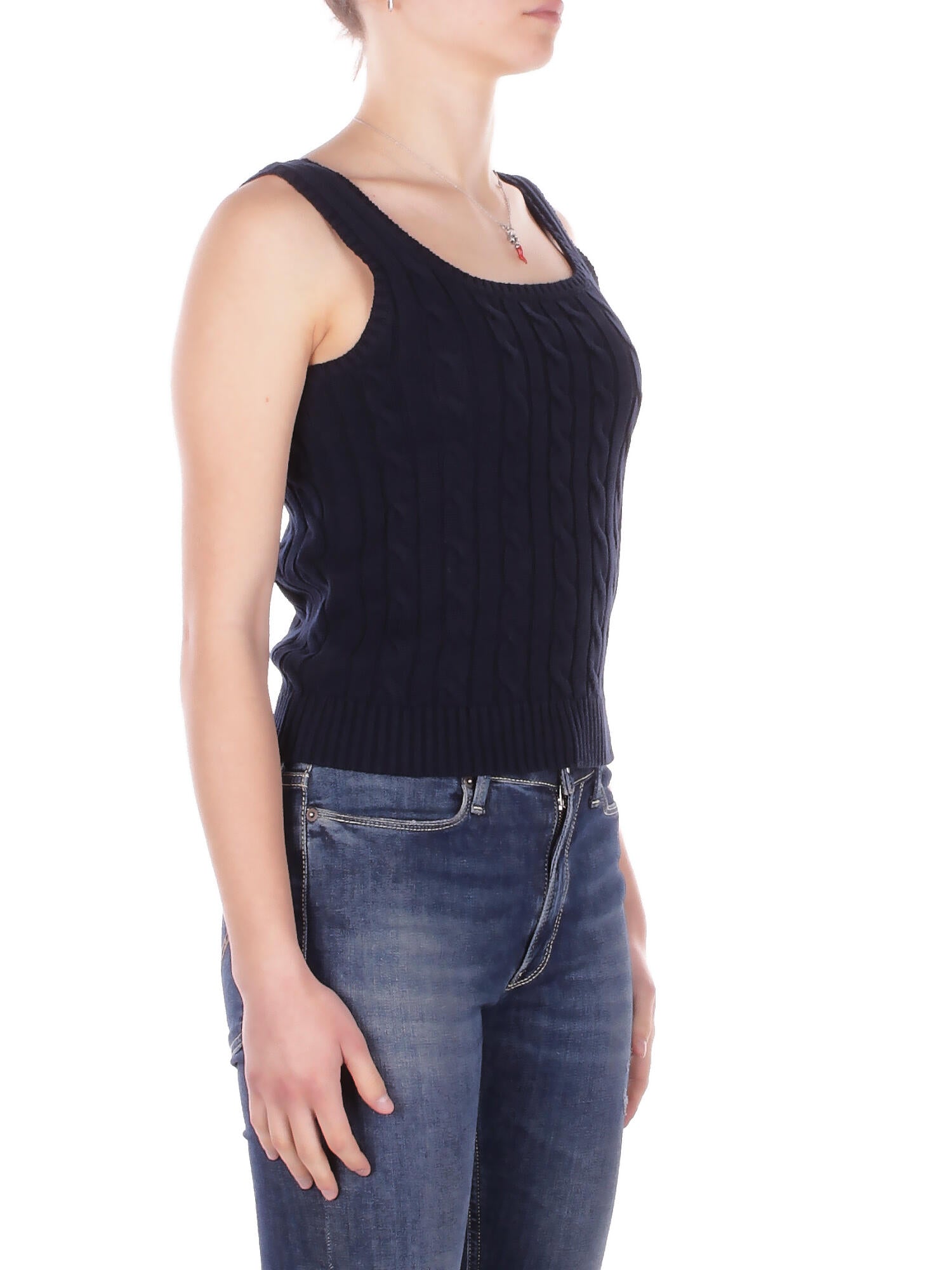 Image of RALPH LAUREN Donna Canotta 200862152 007 Riduan sleeveless pullover Navy