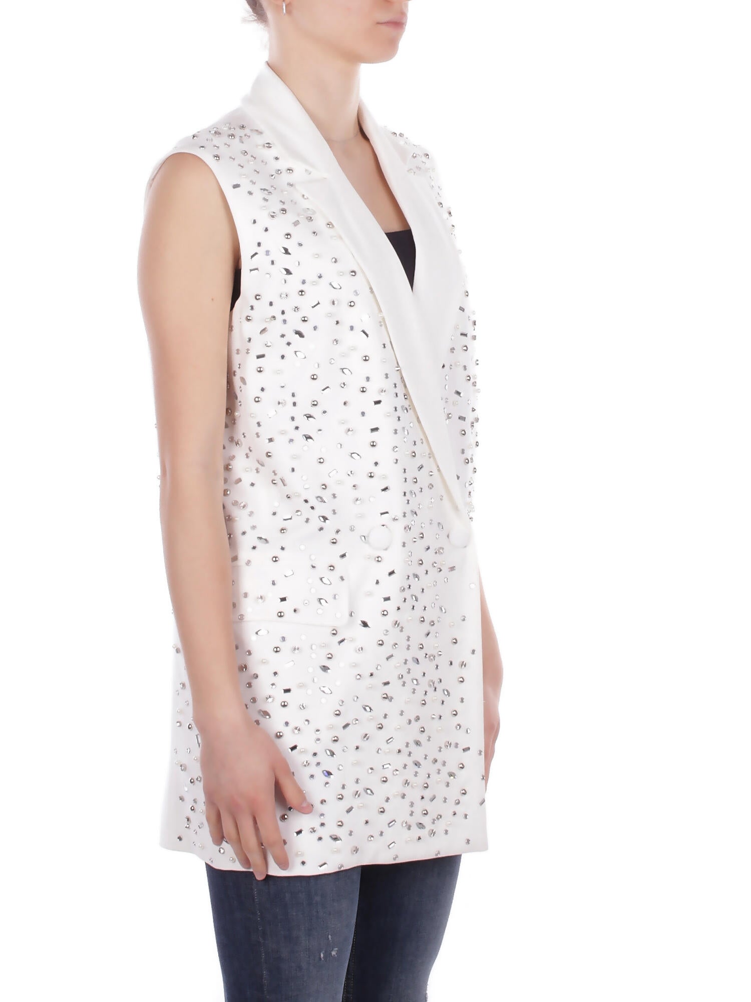 Image of JOHN RICHMOND Donna Giacca UWP26229GCDFC WHITE Jacket teodosic White