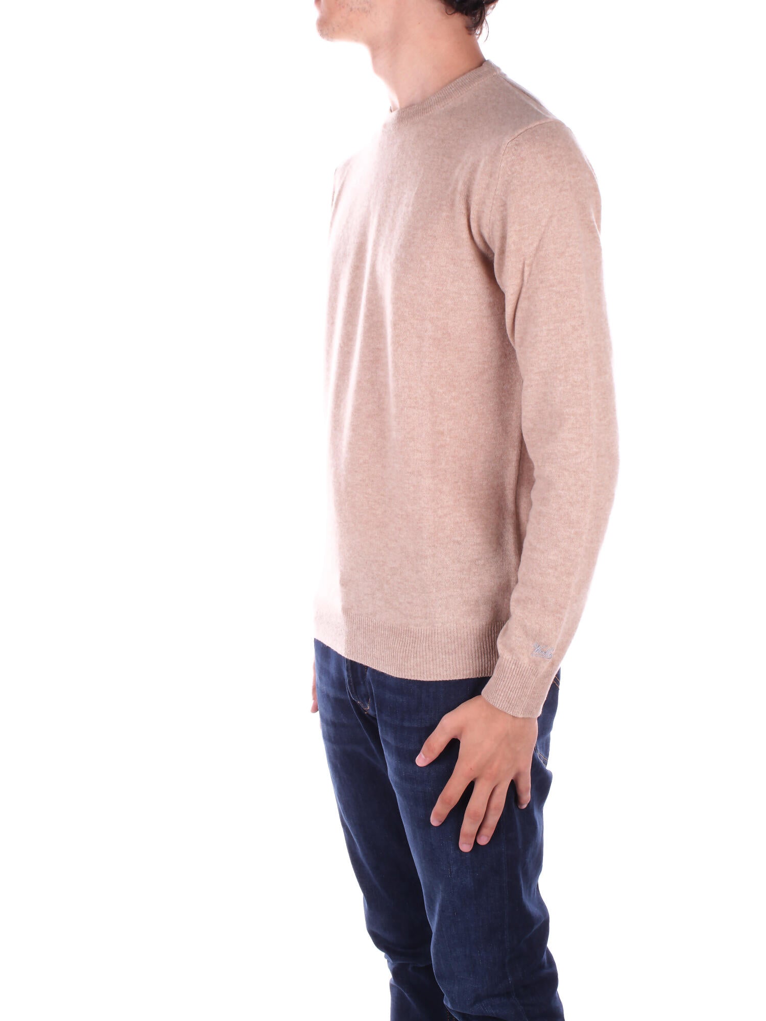 WOOLRICH Uomo Maglia CFWOKN0278MRUF0469 8925 Lambswool crewneck Beige
