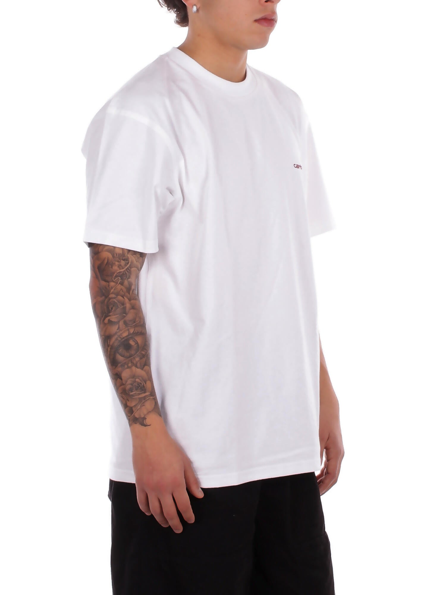 Image of CARHARTT WIP Uomo T-shirt I029956 02XX S\s american script t-shirt White