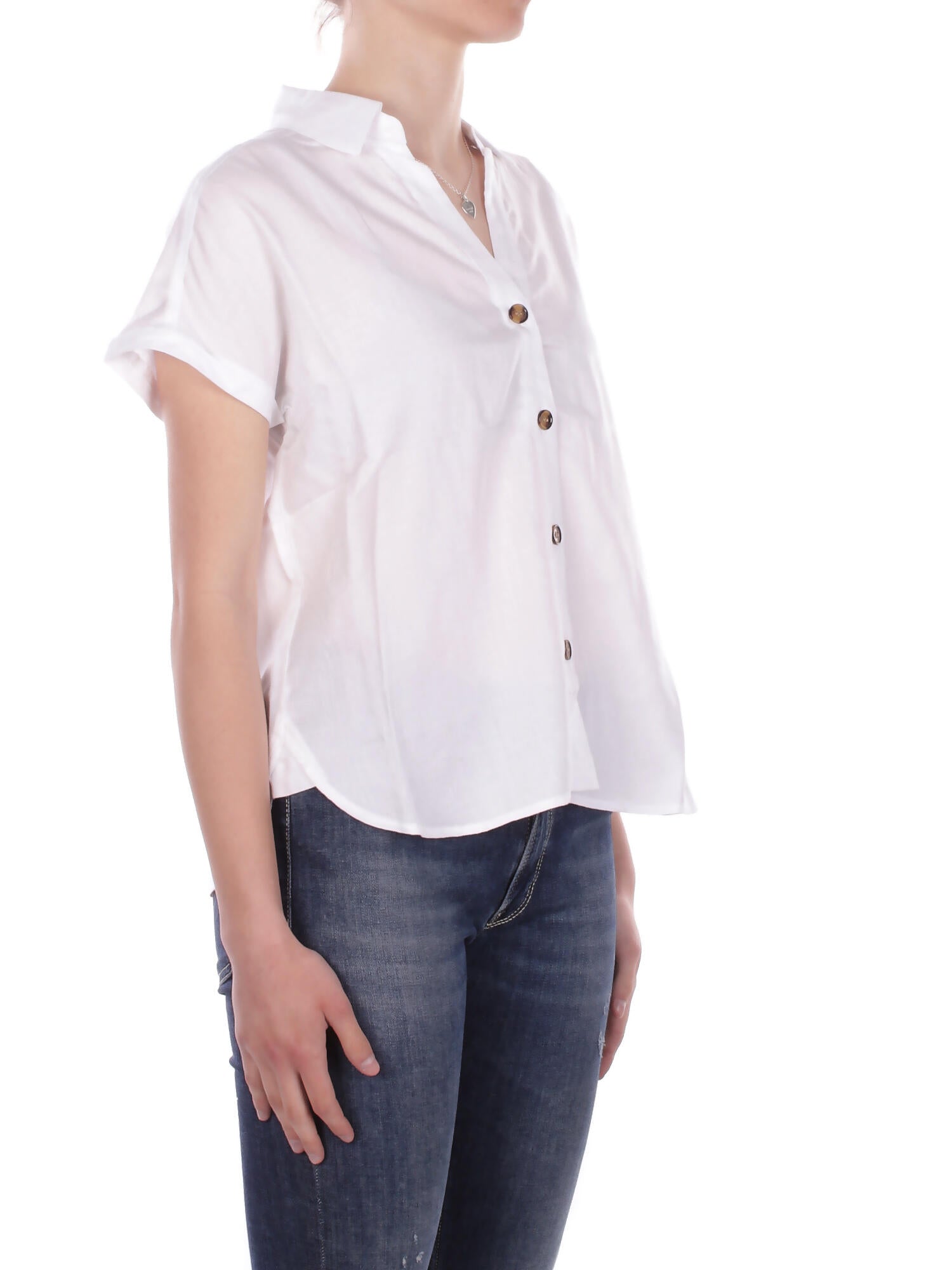 ONLY Donna Camicia 15370650 CLOUD DANCER Onlgibsi puori ss v neck shirt Cloud dancer